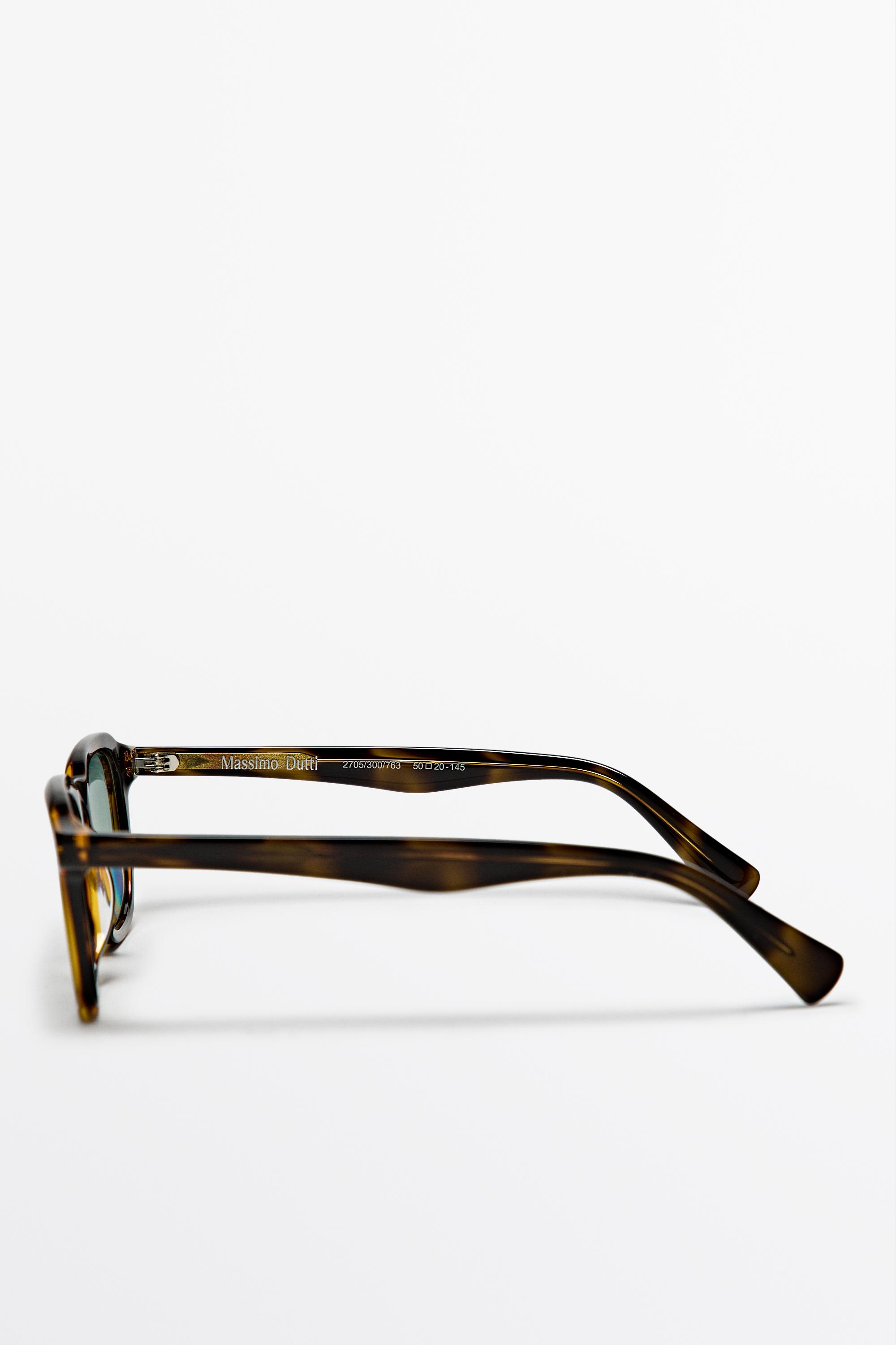 Square sunglasses — BROWN