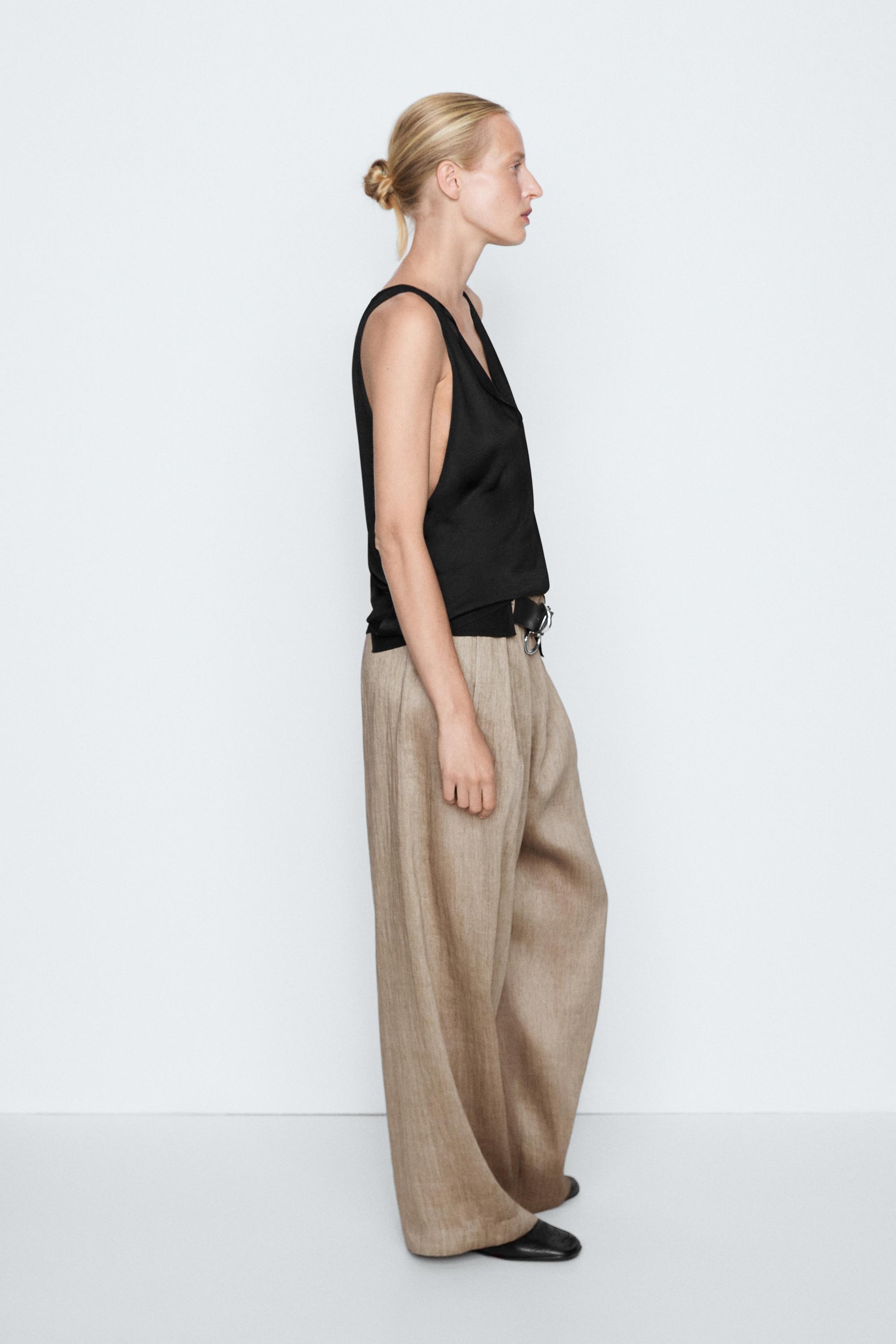 Pantaloni cu pliuri și detaliu elastic - STUDIO