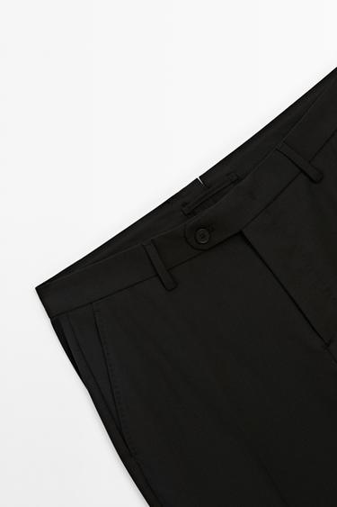 100% wool suit pants — BLACK 7