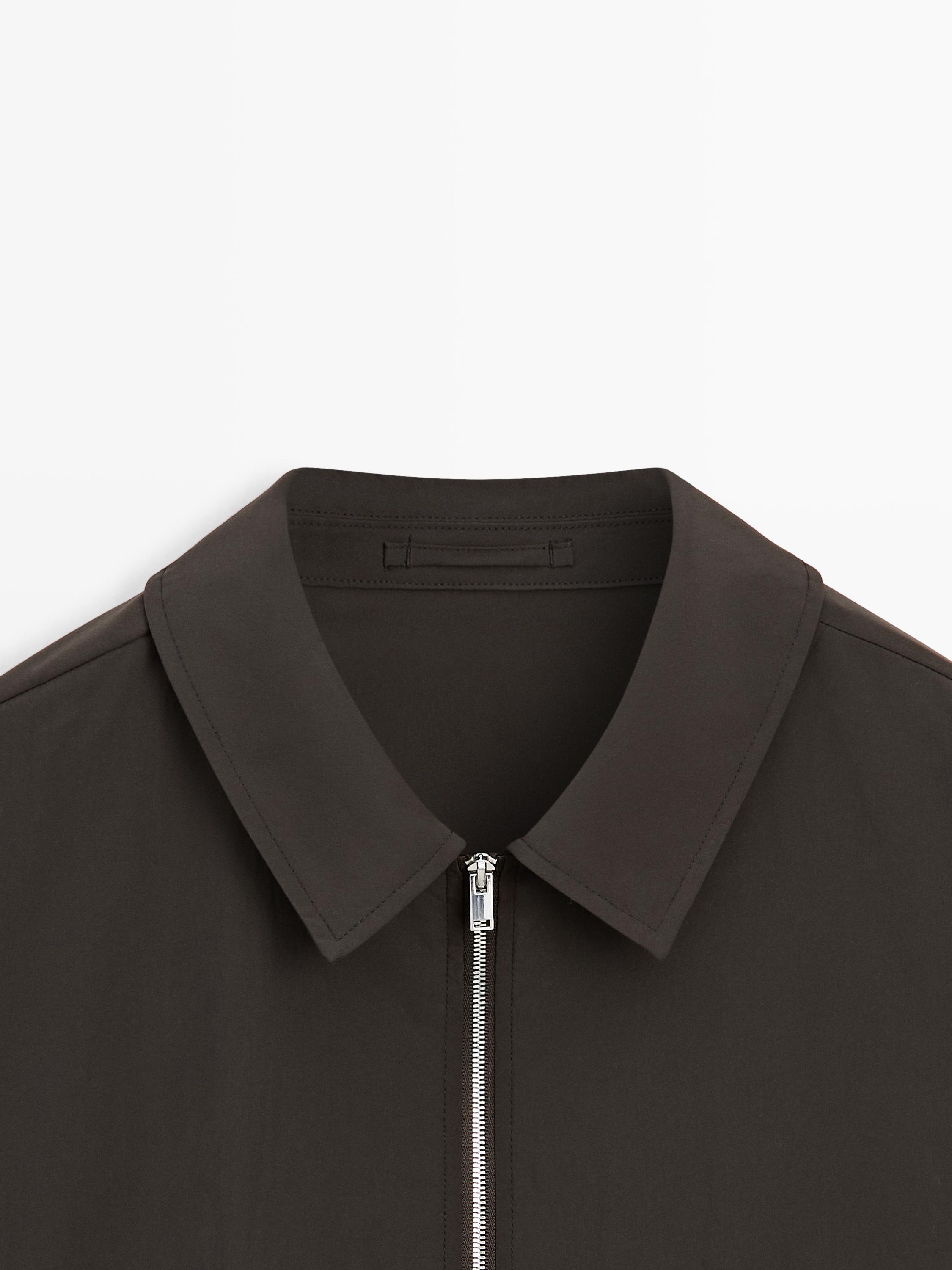 Total look cropped jacket — BROWN