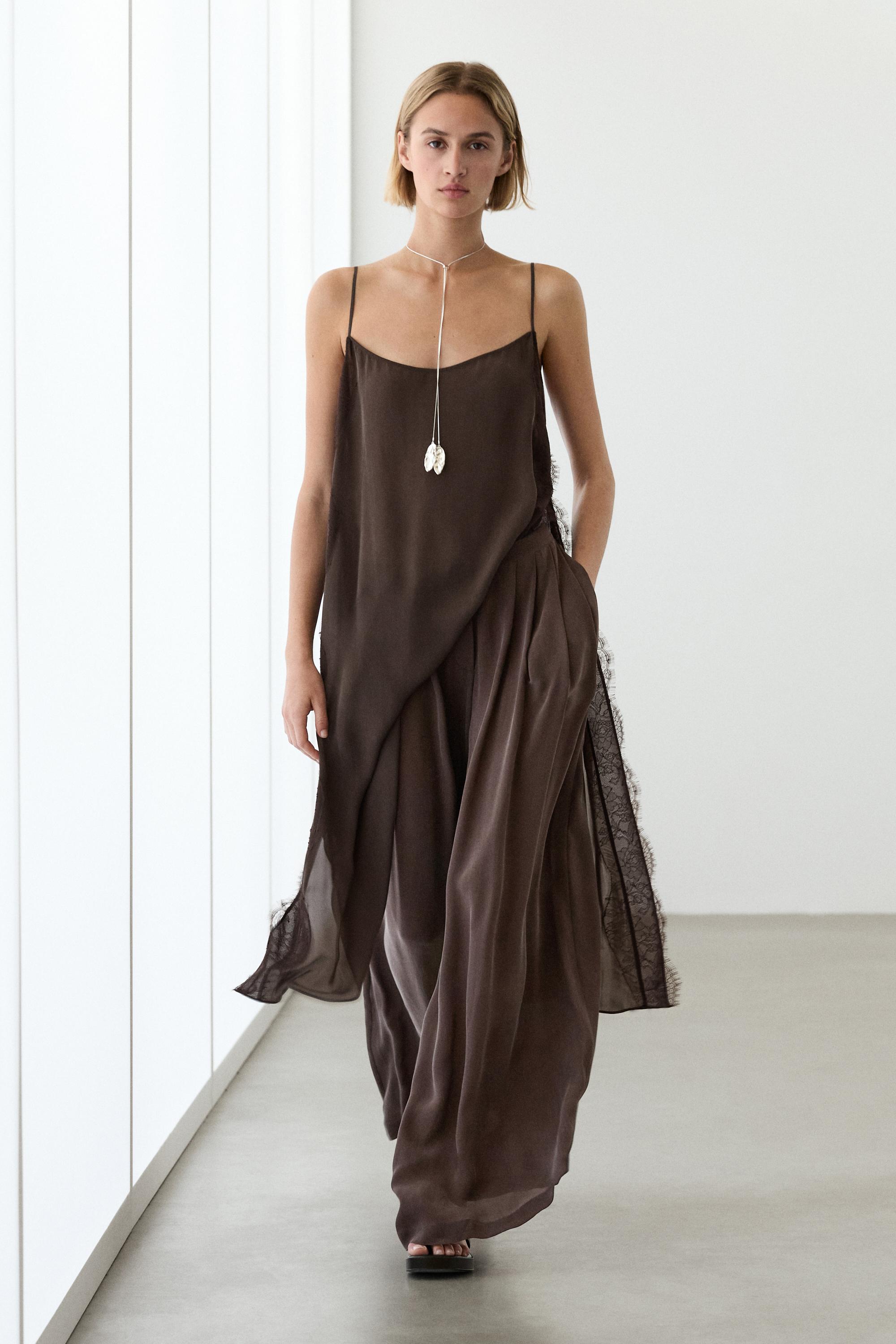 Total look flowing skort — Chocolate