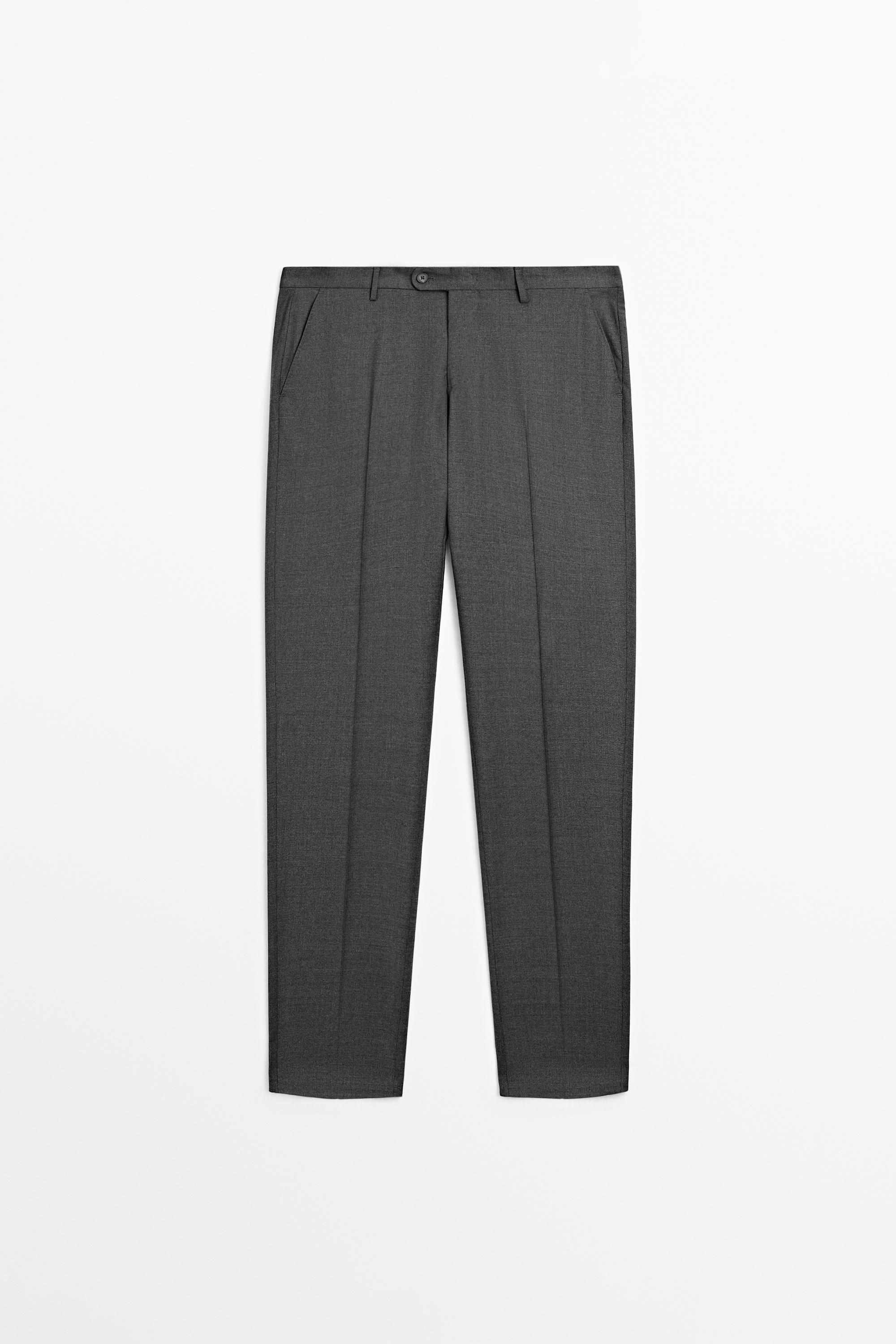 Cold wool suit trousers — GREY