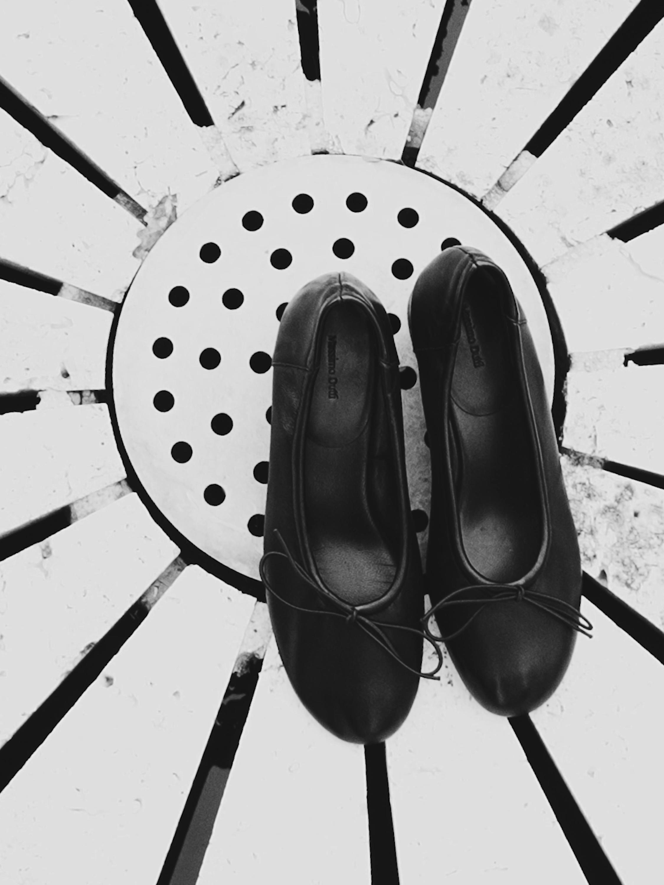 High-heel ballerinas — BLACK