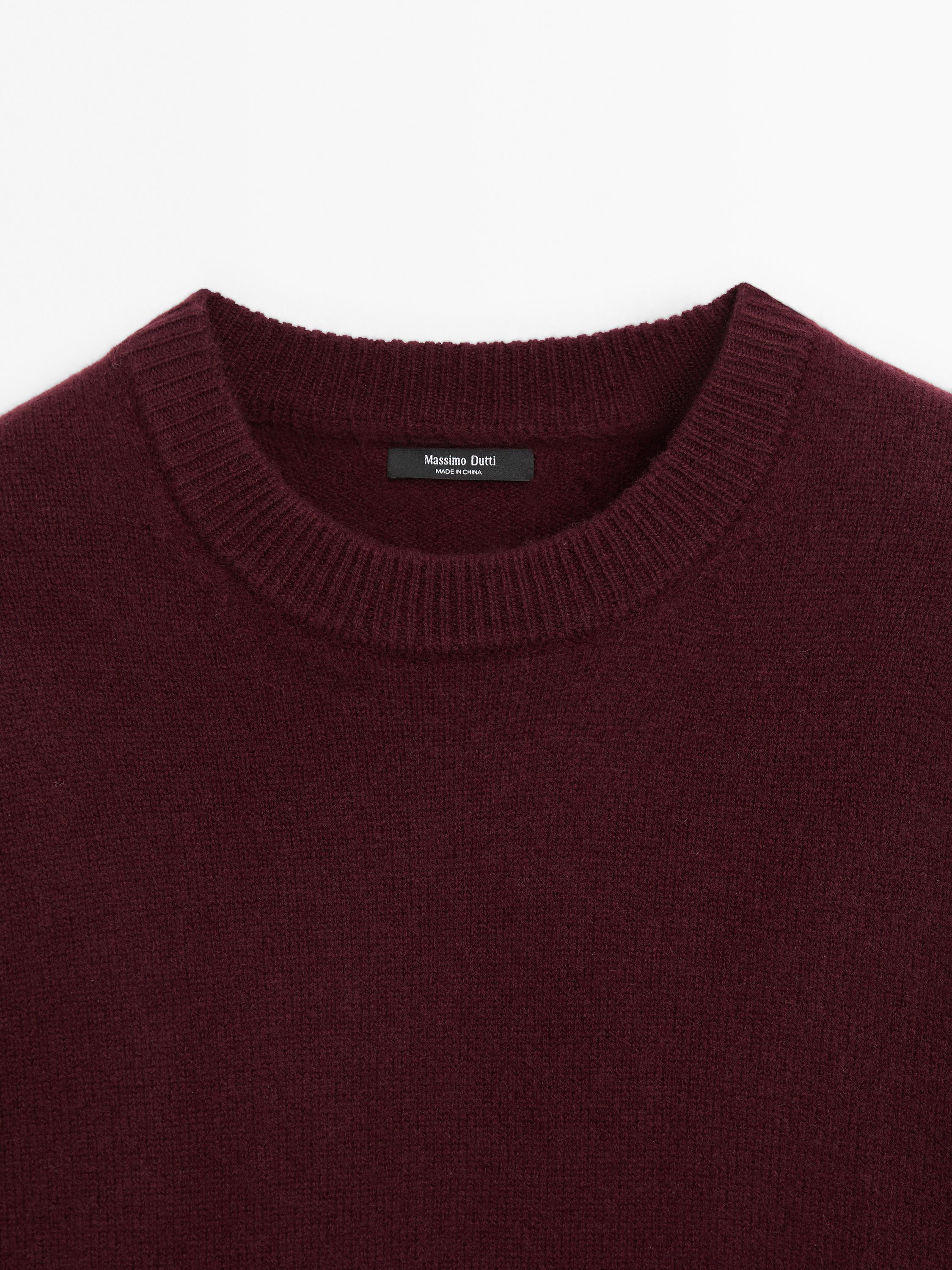 Wool blend knit sweater
