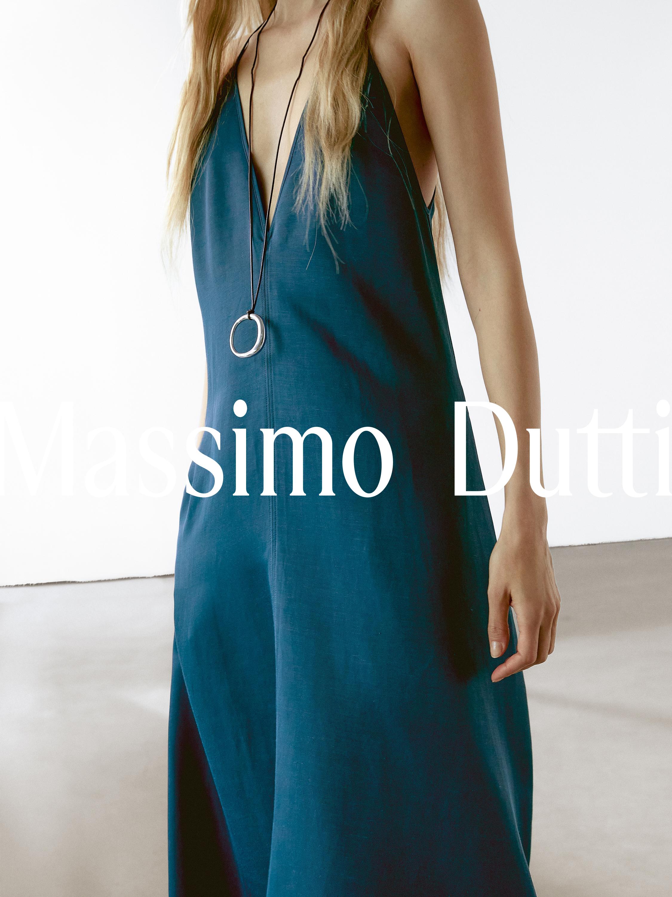 ★ Massimo Dutti★ Flounce V-neck Long Dress 06623530250 06623530250-o6.jpg?ts=