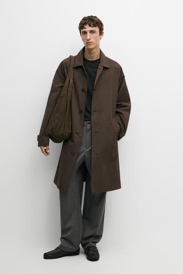 Long reversible trench coat — Chocolate 1