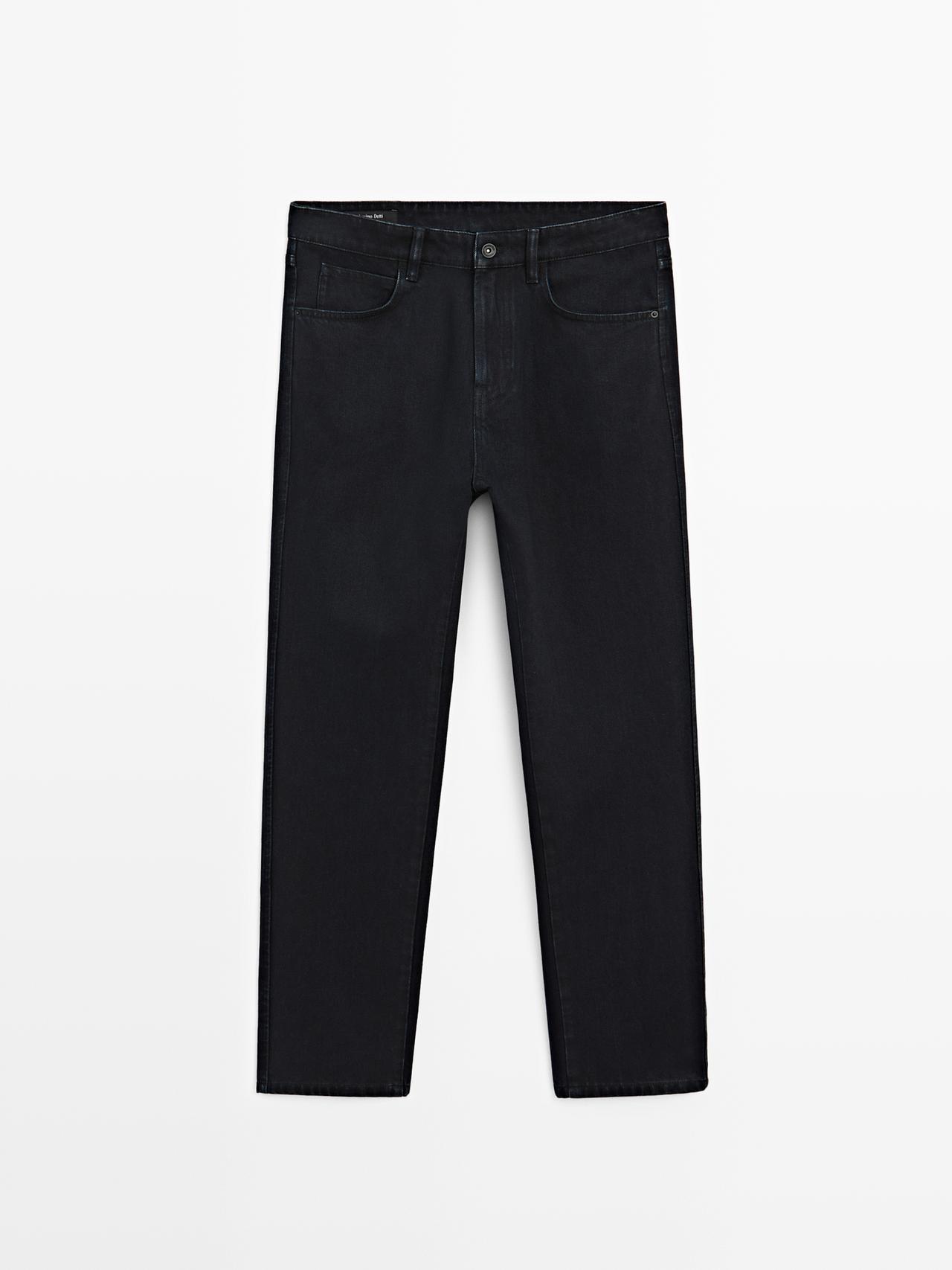 Massimo Dutti - Heren - Toelopende Jeans - Blauw - 38