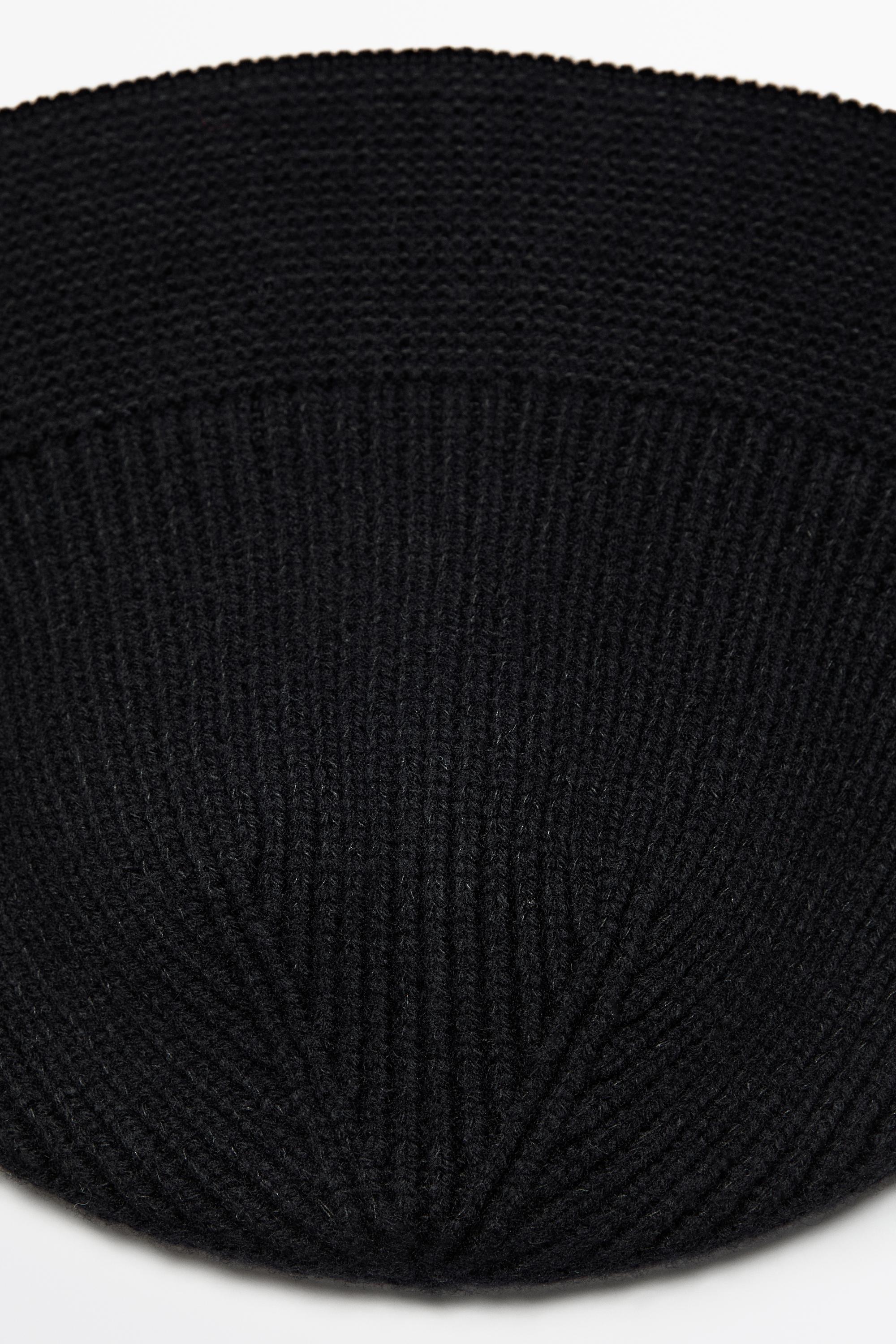 Wool blend bucket hat — BLACK