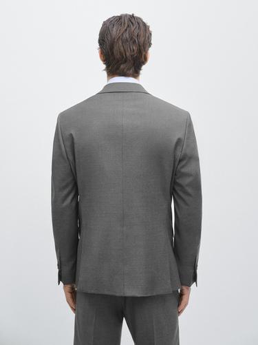 100% cool wool suit blazer — GREY 5