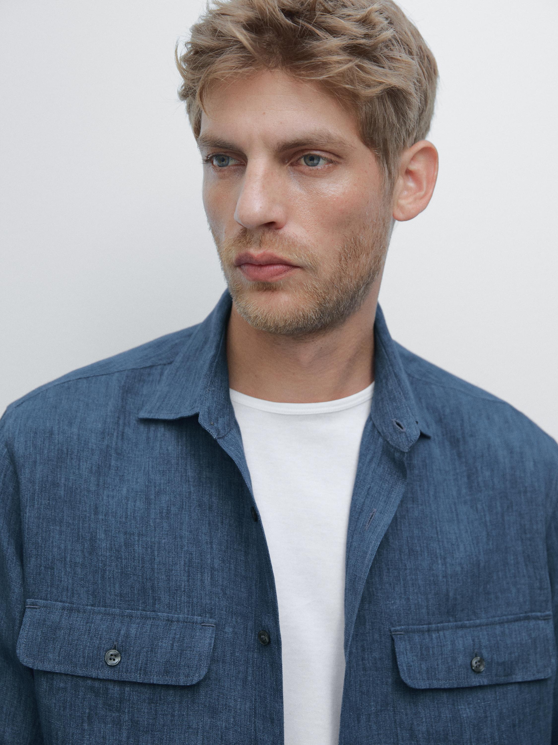 Camisa regular fit delavé