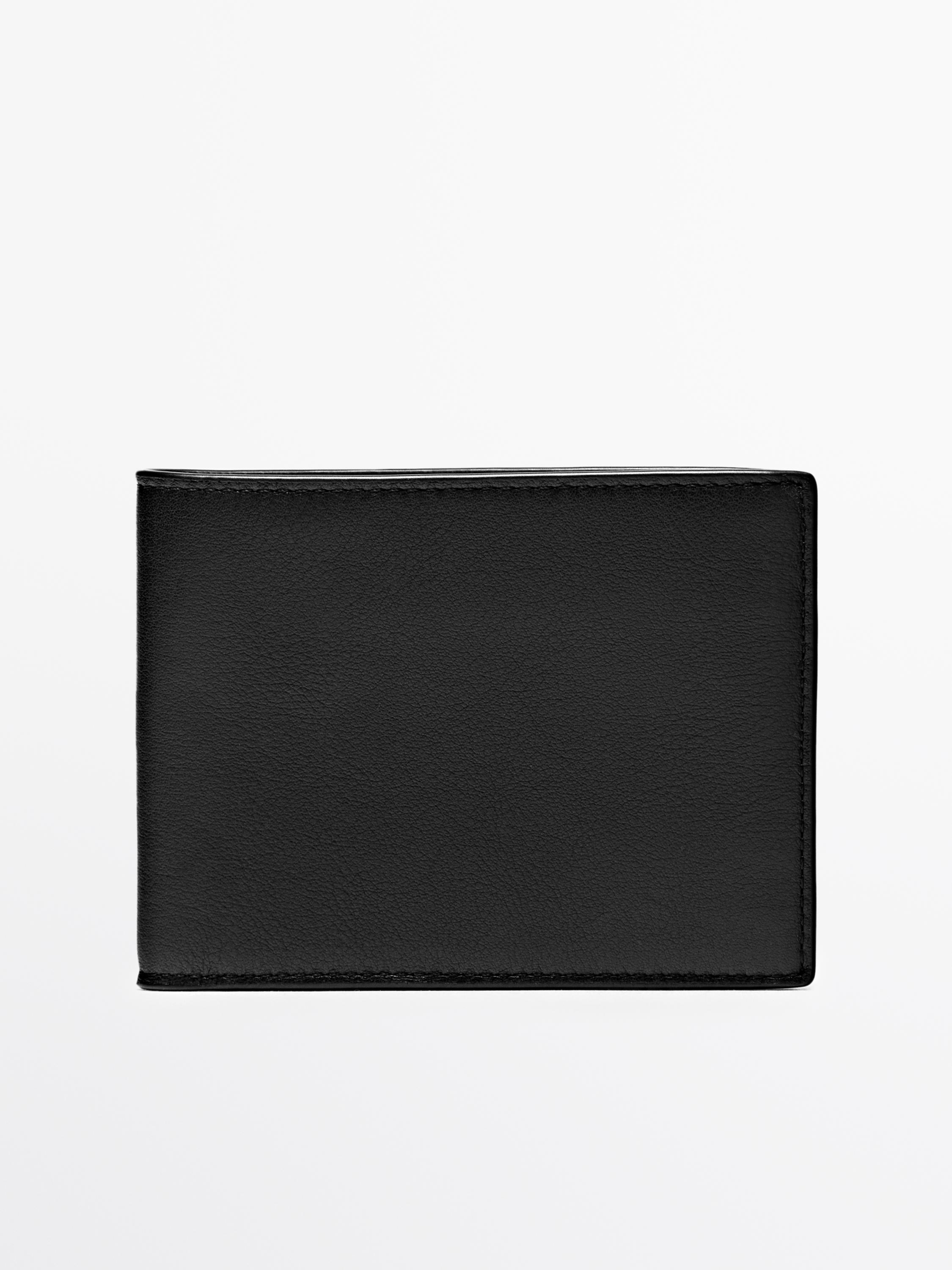 Cartera apaisada monedero piel napa