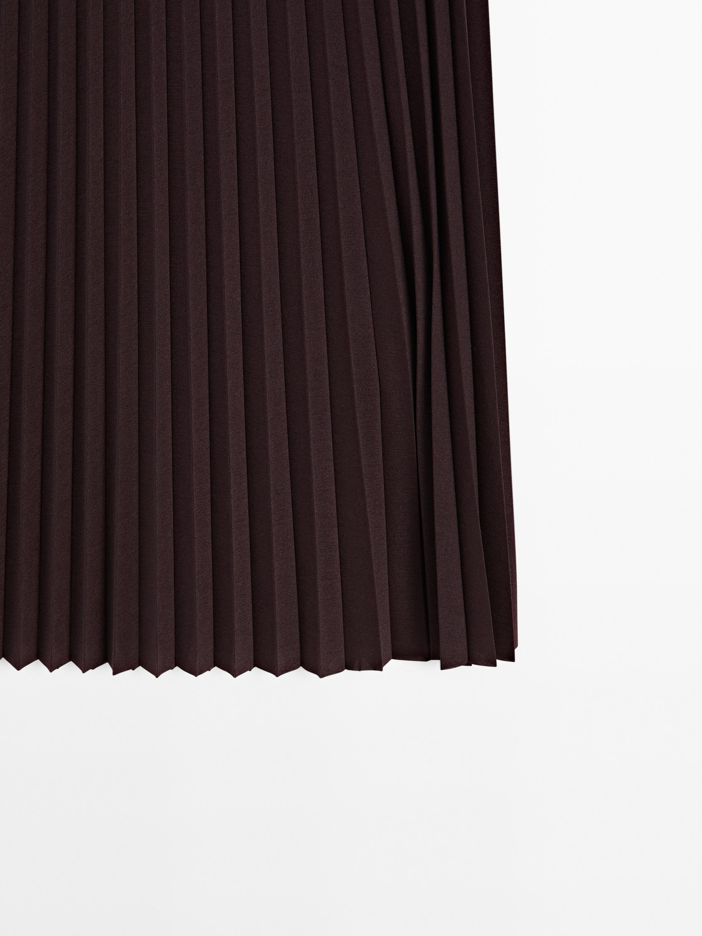 Long pleated flared skirt