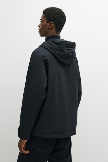 Short quilted parka with pocket details — NAVY BLUE 5