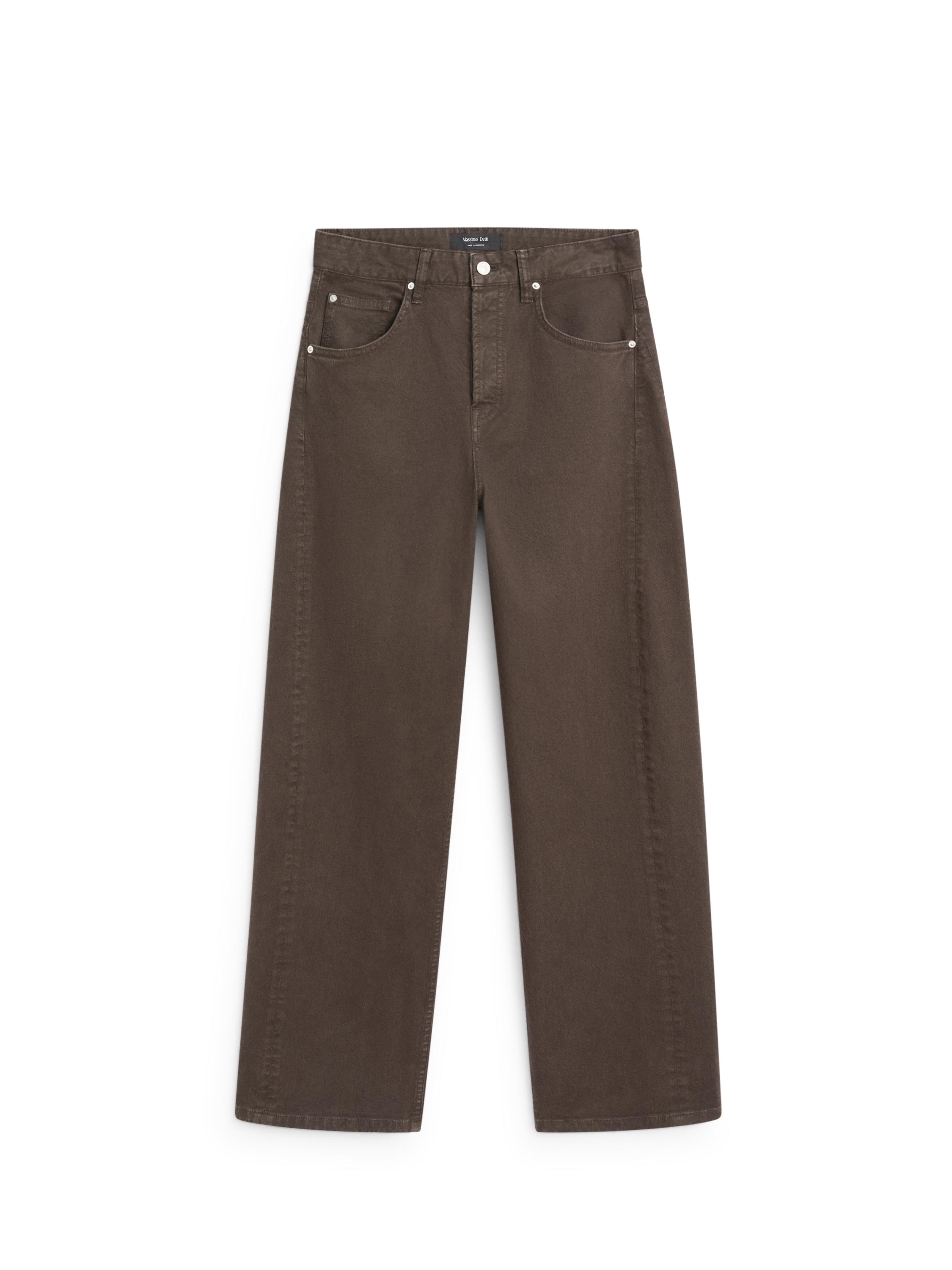 High-waist balloon fit jeans — Chocolate