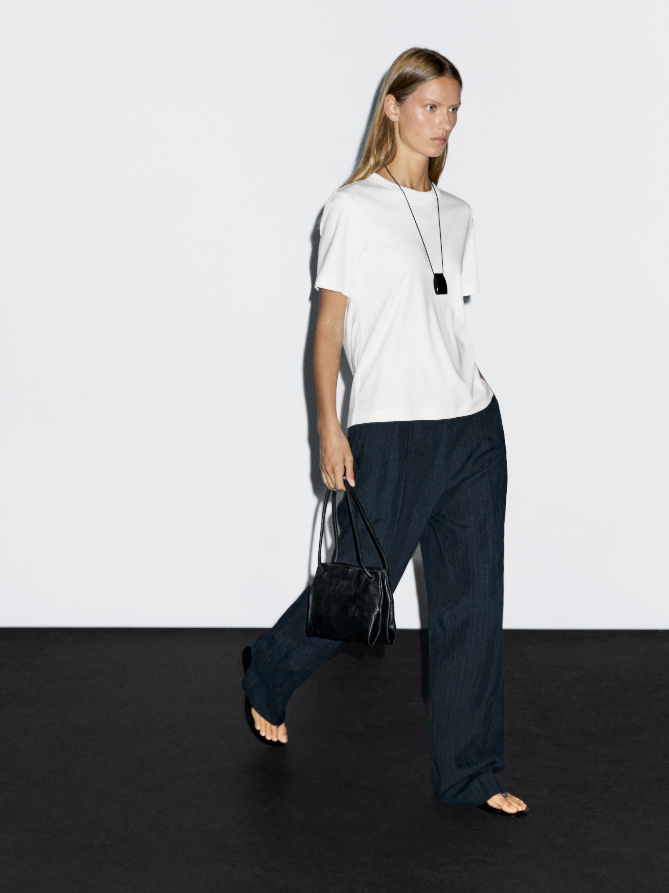 Short sleeve interlock T-shirt — Off white