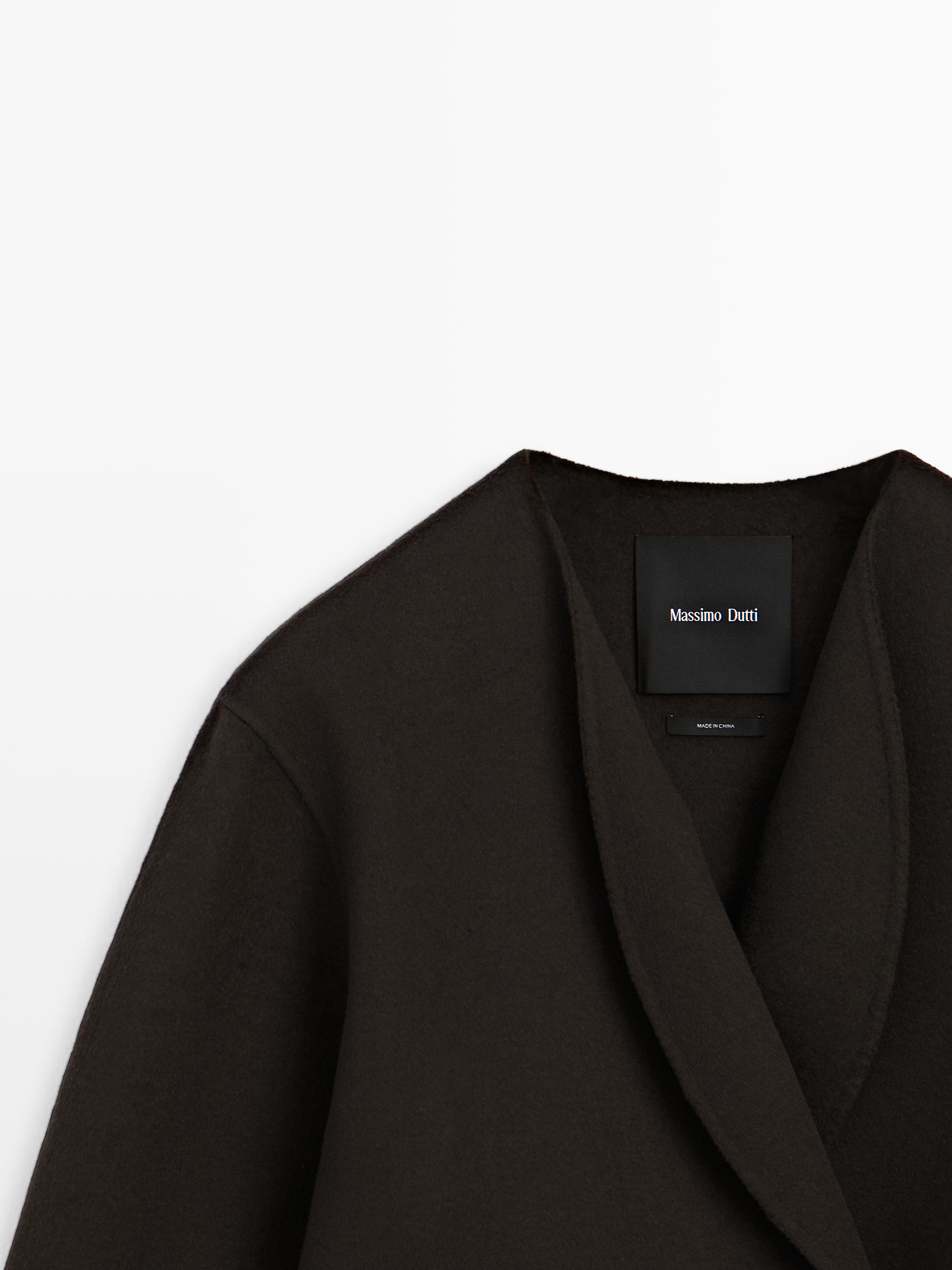 معطف قصير بطية صدر دائرية