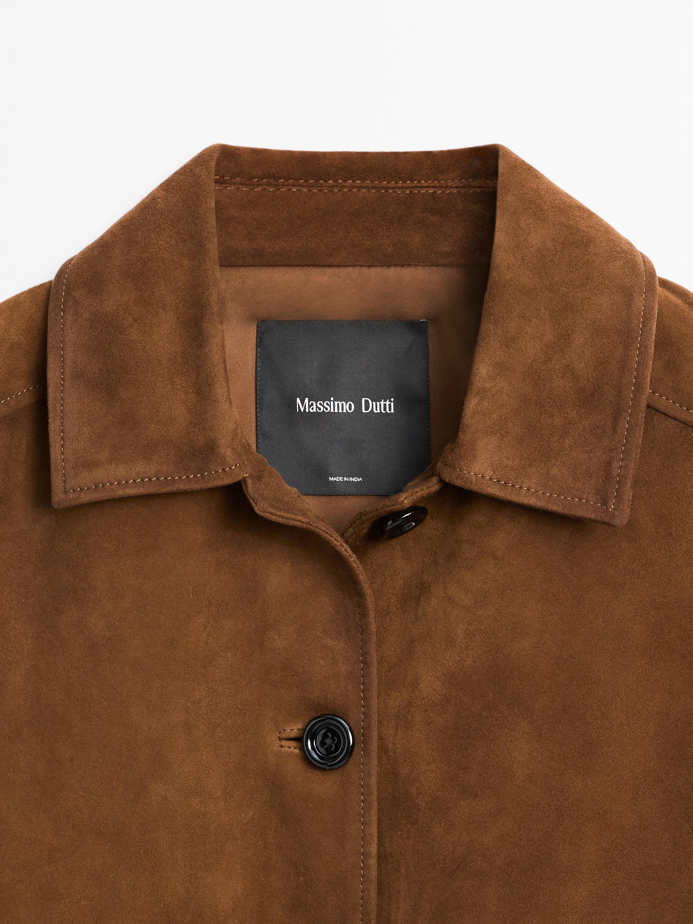 Suede leather jacket