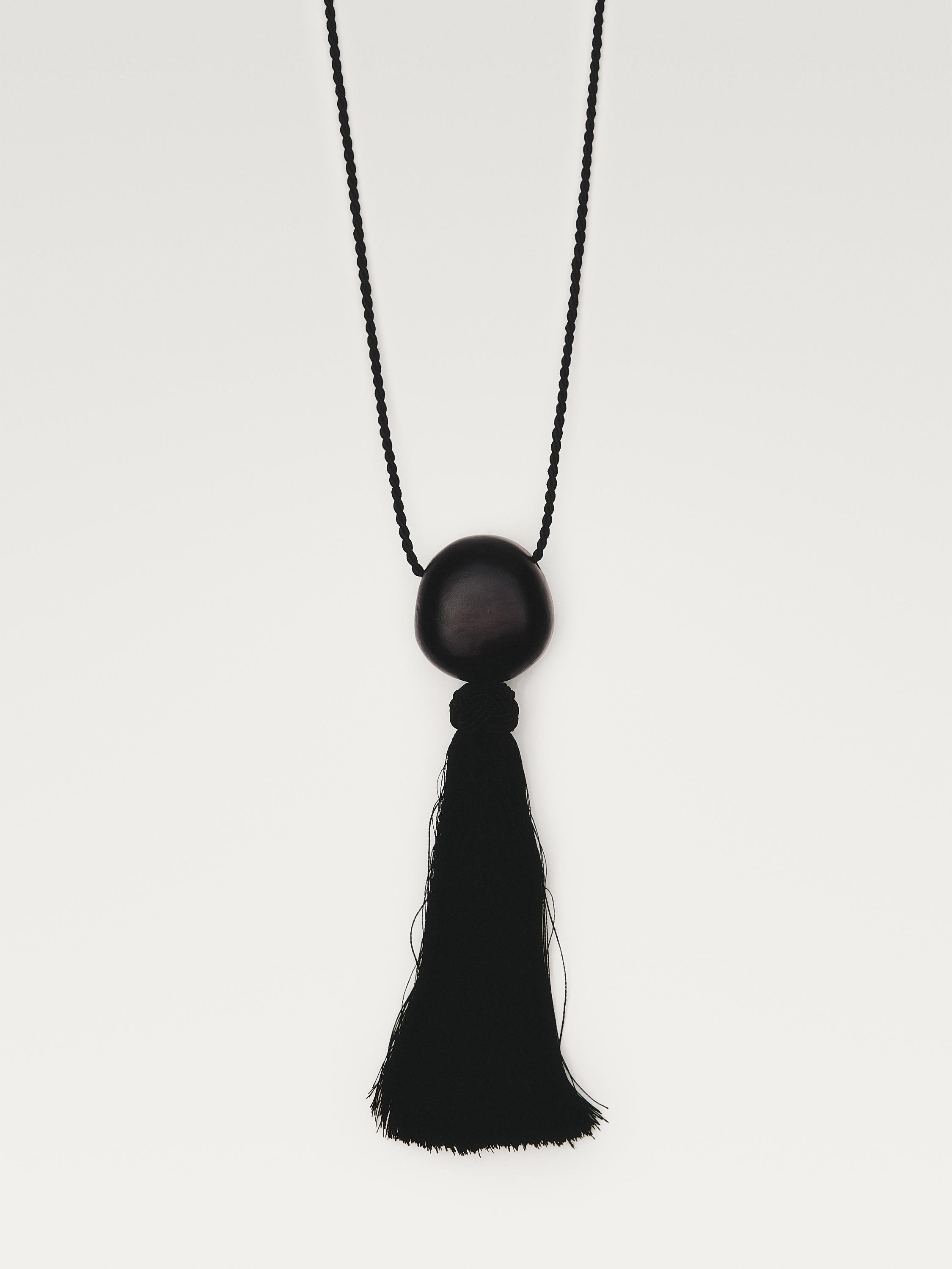 Wooden tassel pendant