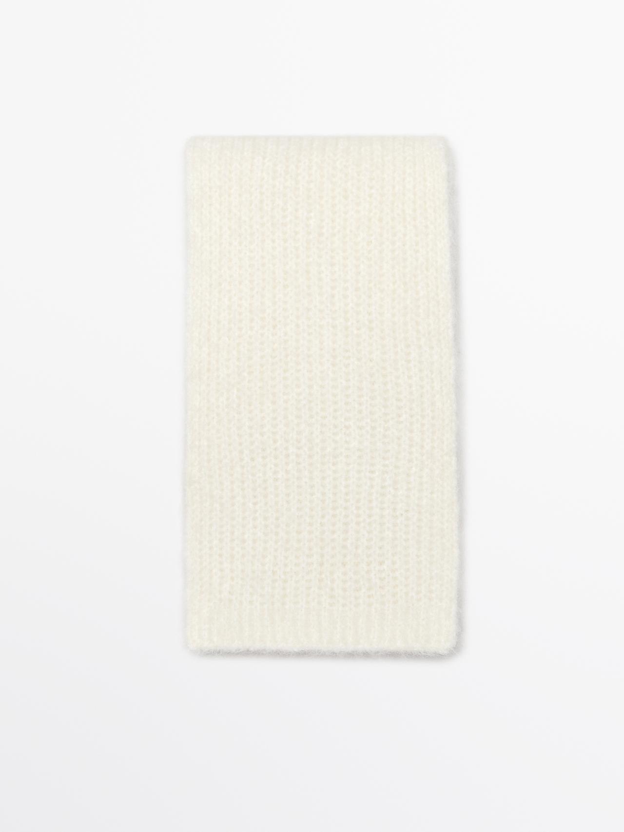Écharpe Fine Laine - Blanc - 01 - Massimo Dutti - Femme