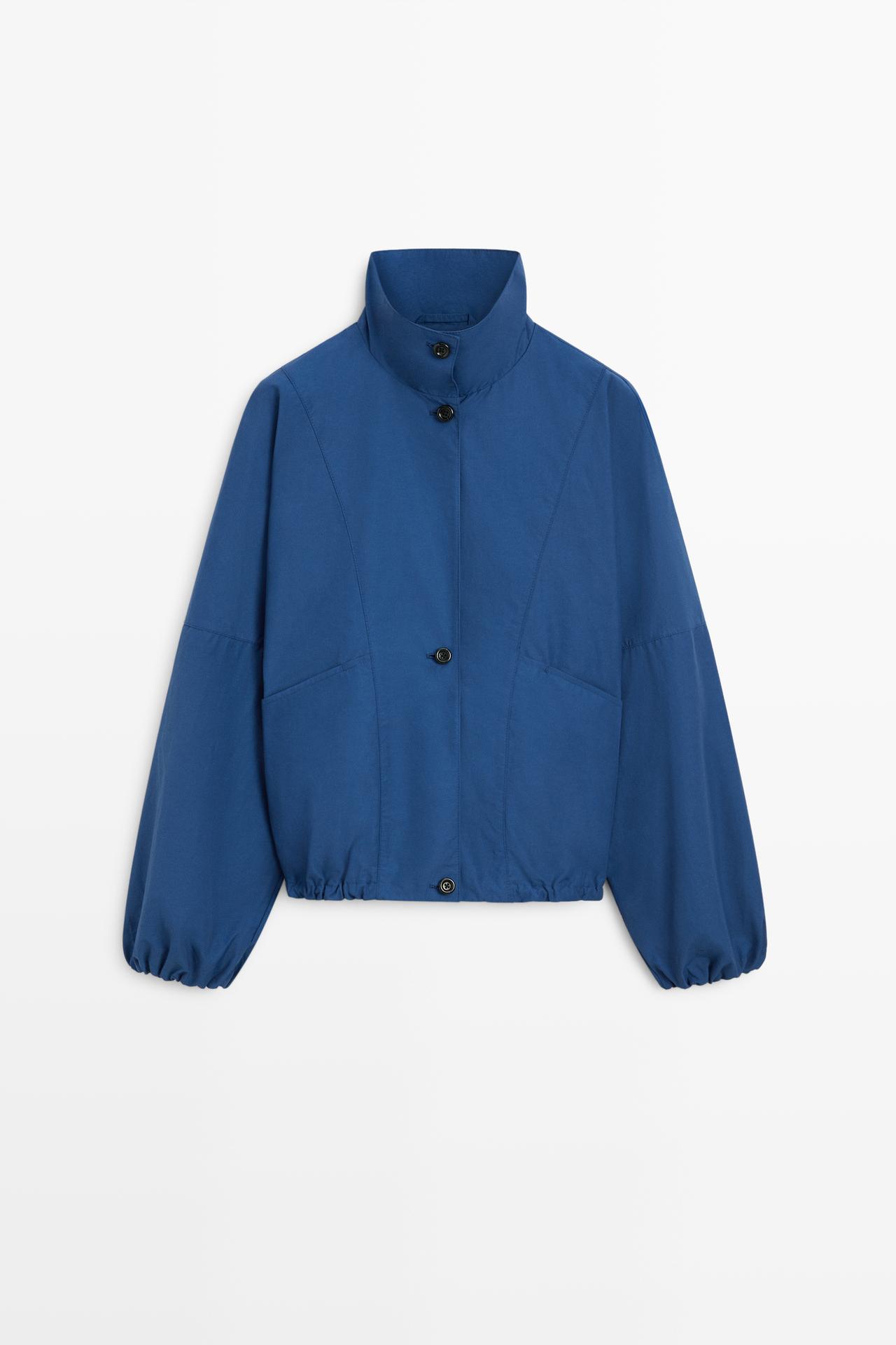 Technical puff bomber jacket — BLUE