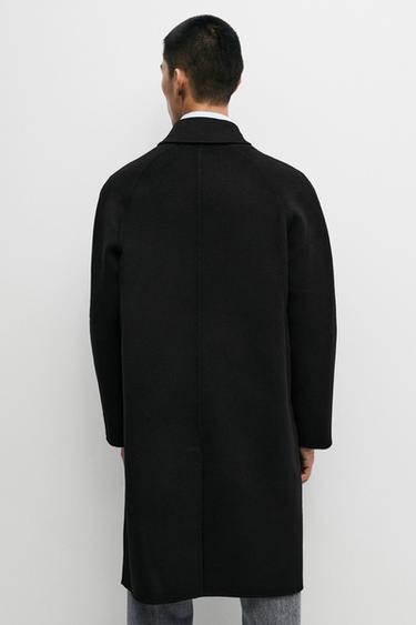 Double-faced wool blend coat — BLACK 5