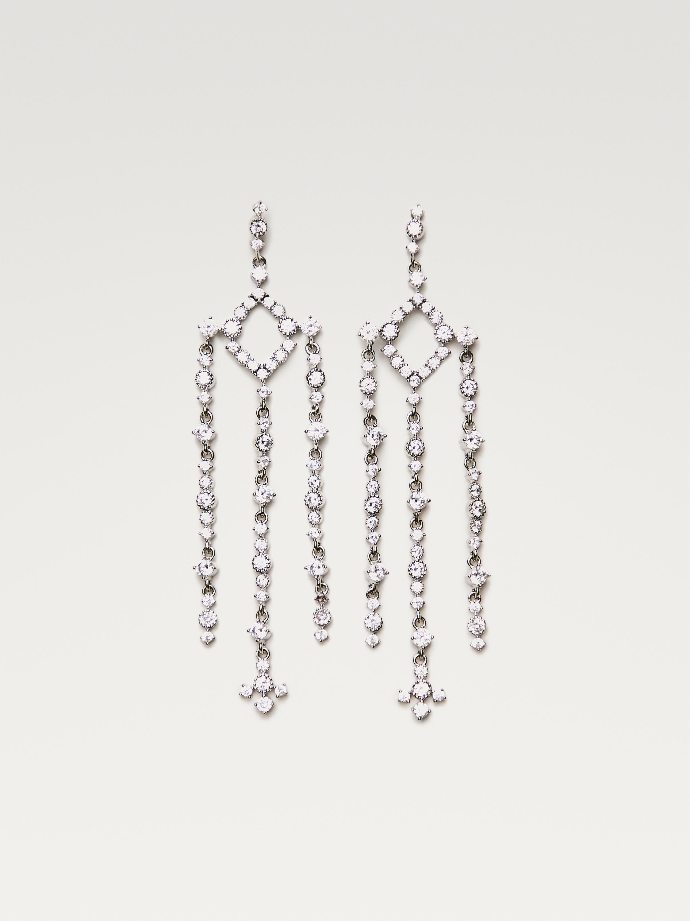 Rhinestone chandelier earrings
