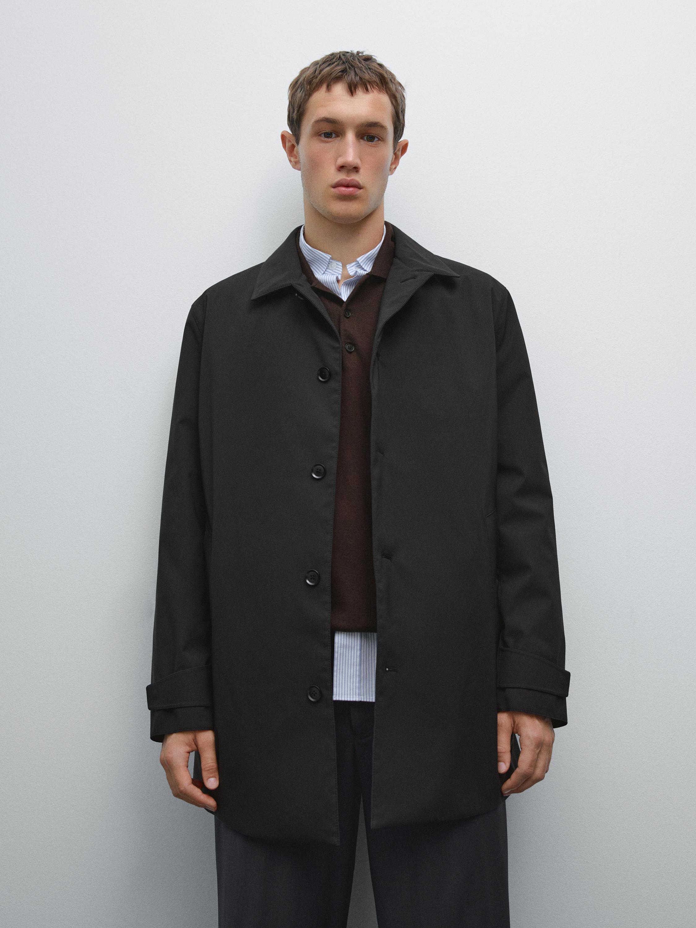 Trench in tessuto water repellent