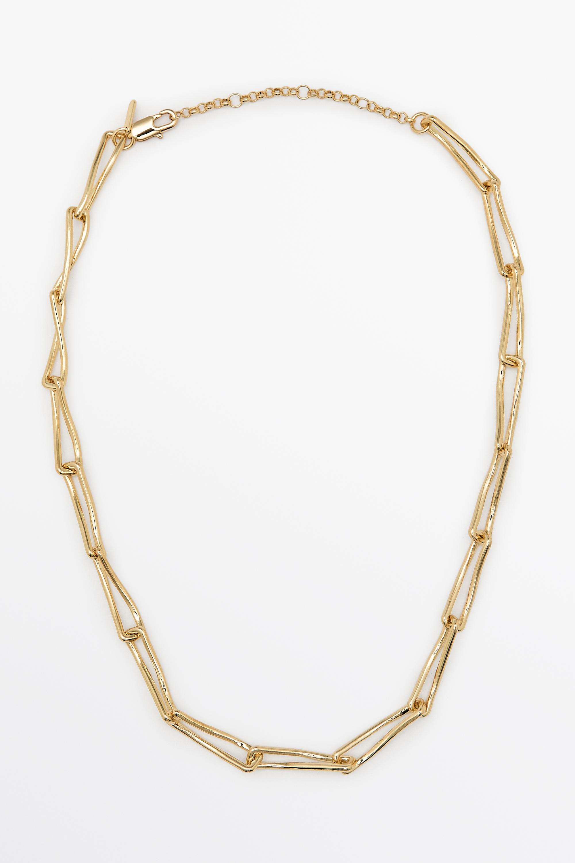 Metal chain link necklace — GOLDEN