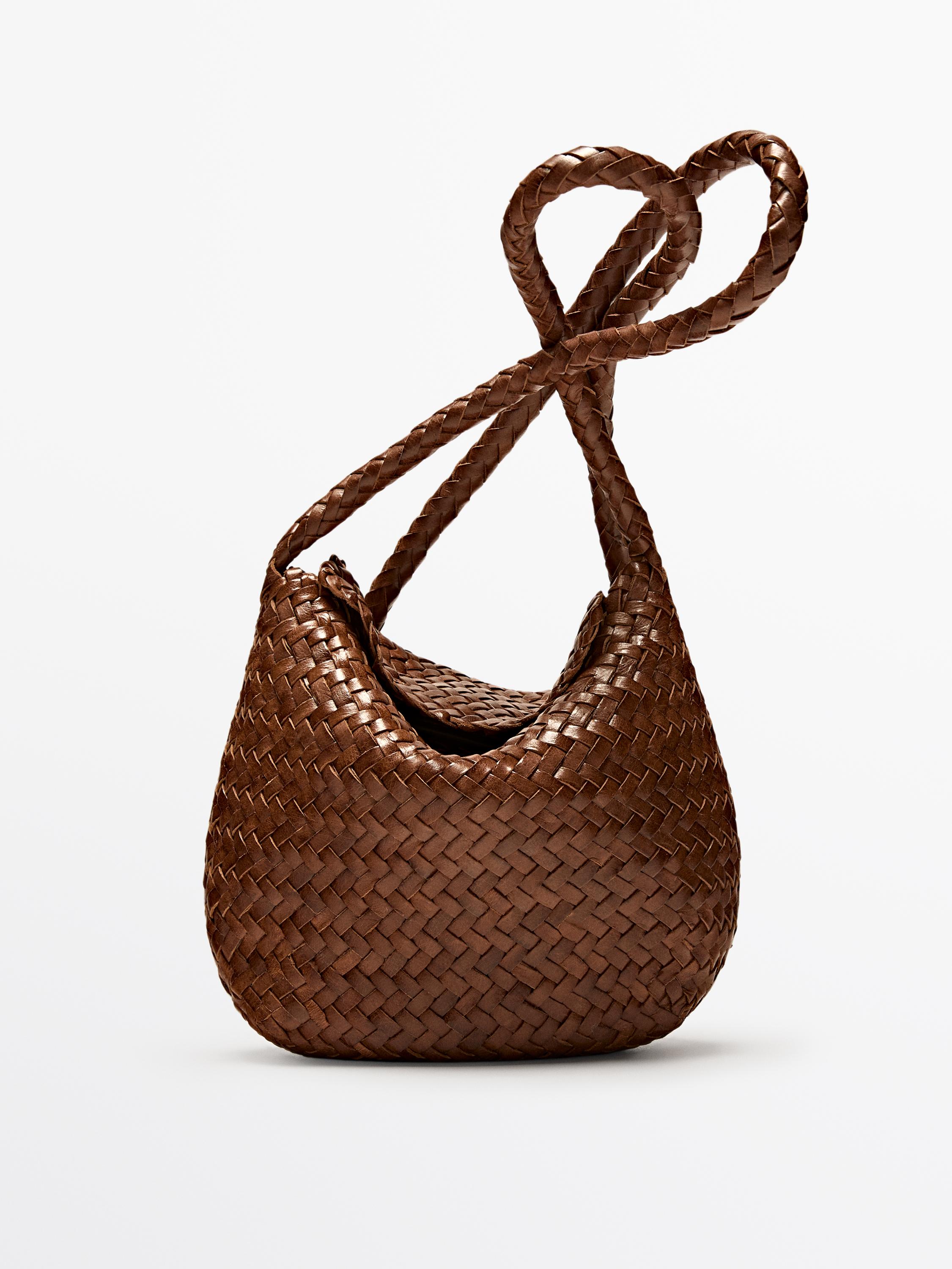 Bolso bandolera trenzado piel napa