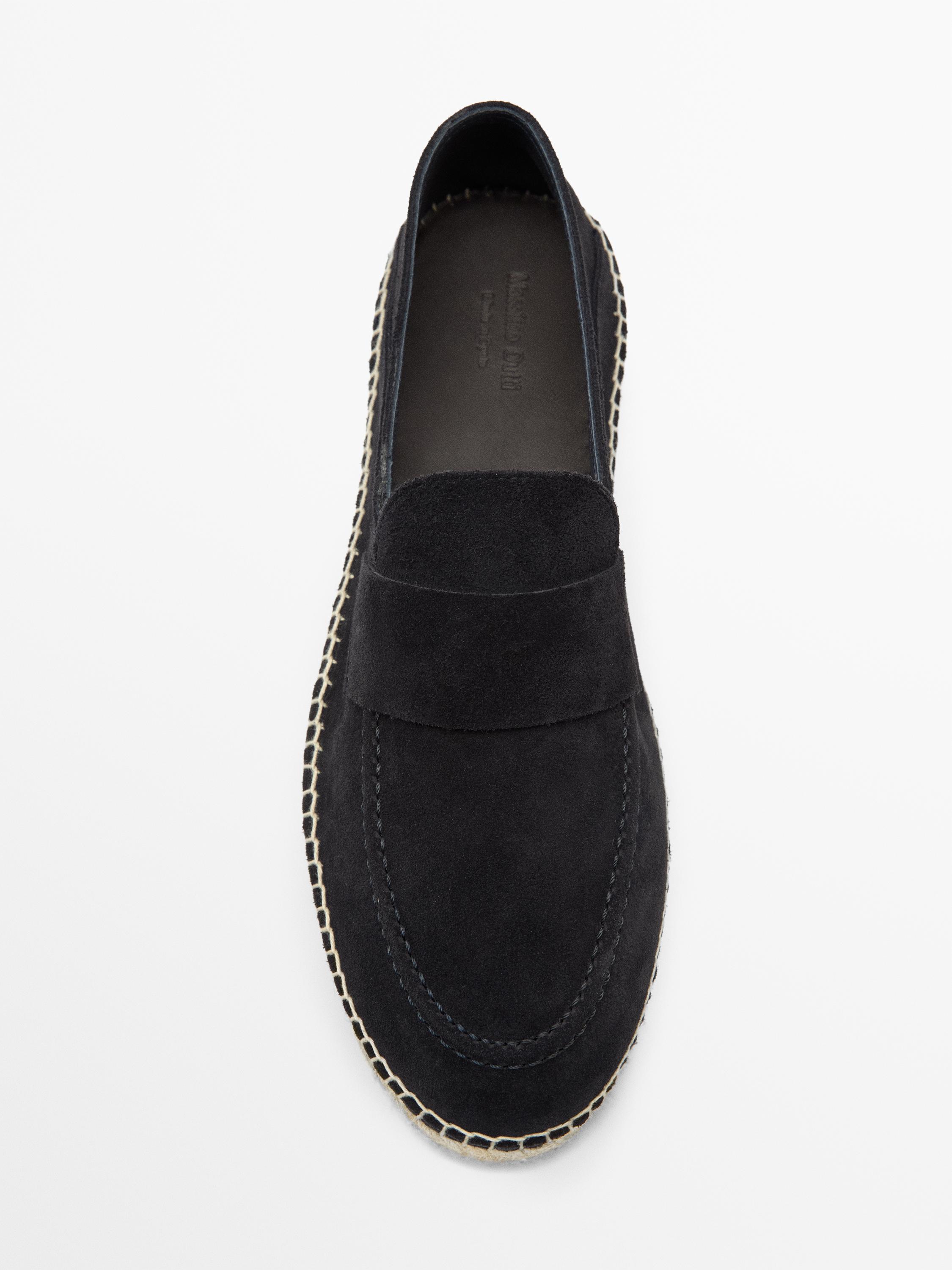 Espadrile cu piele întoarsă