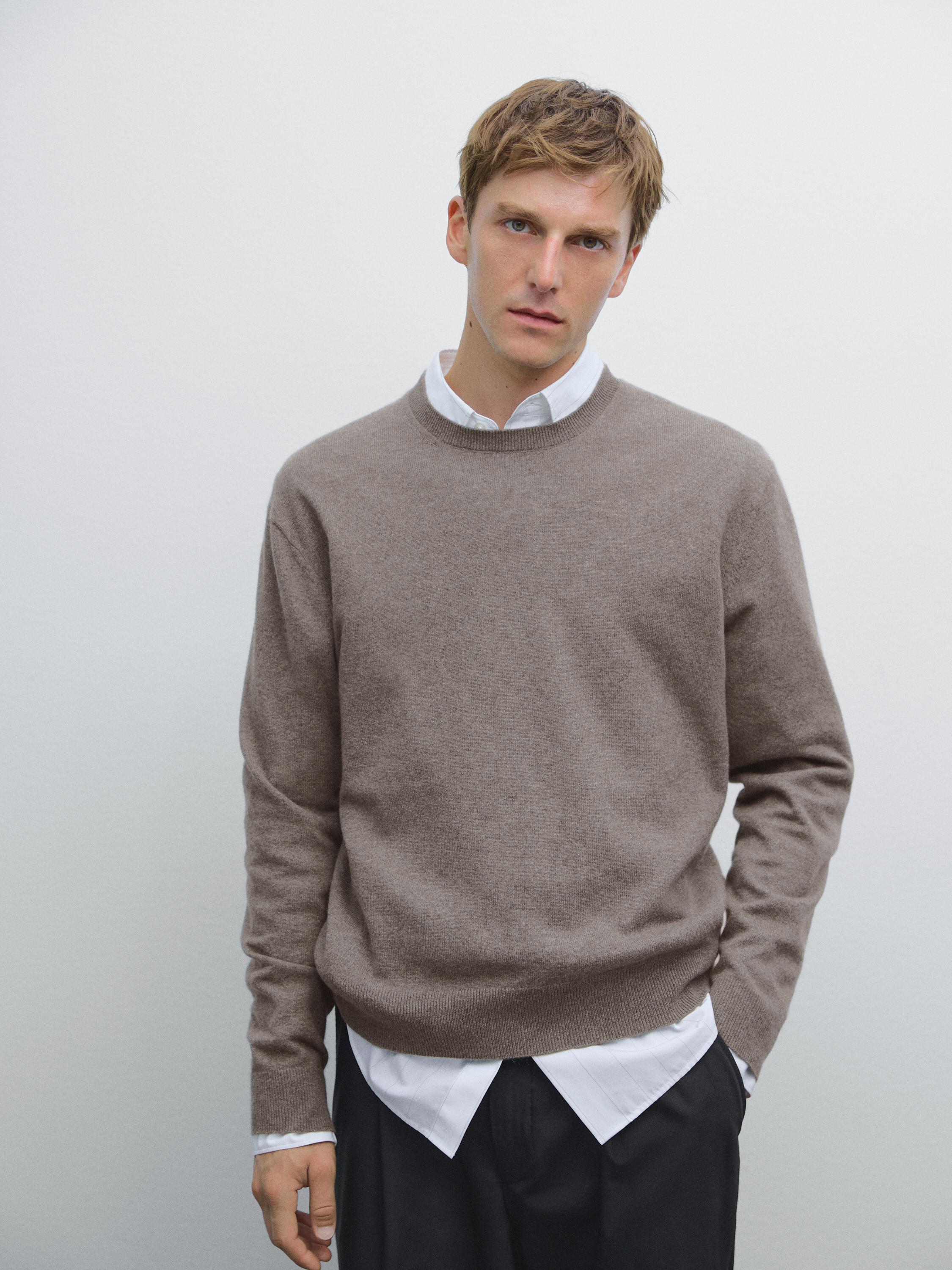 Strickpullover mit Rundausschnitt aus Kaschmir