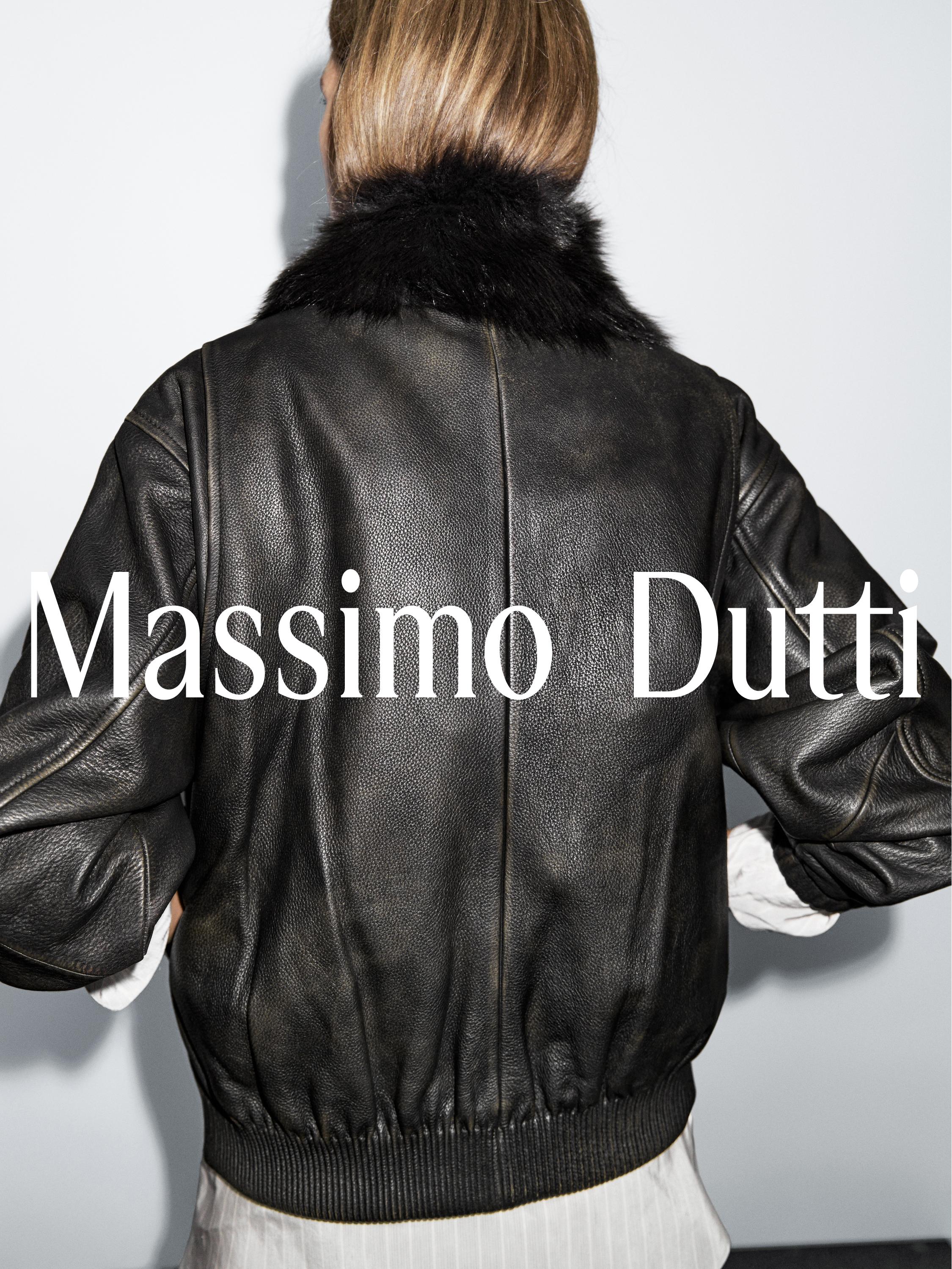 Nappa leather jacket with lambskin collar