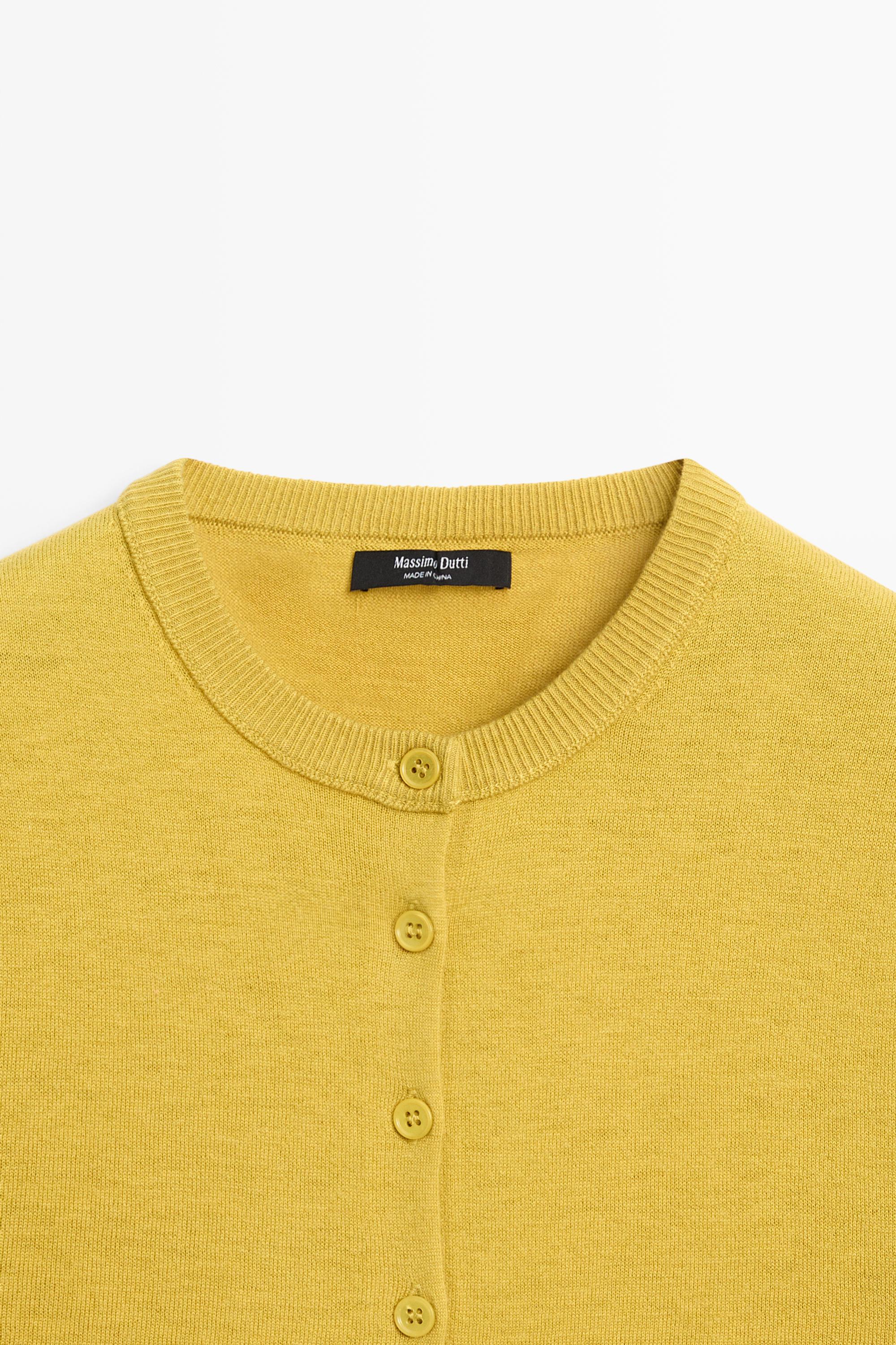 Short sleeve cardigan — LIME