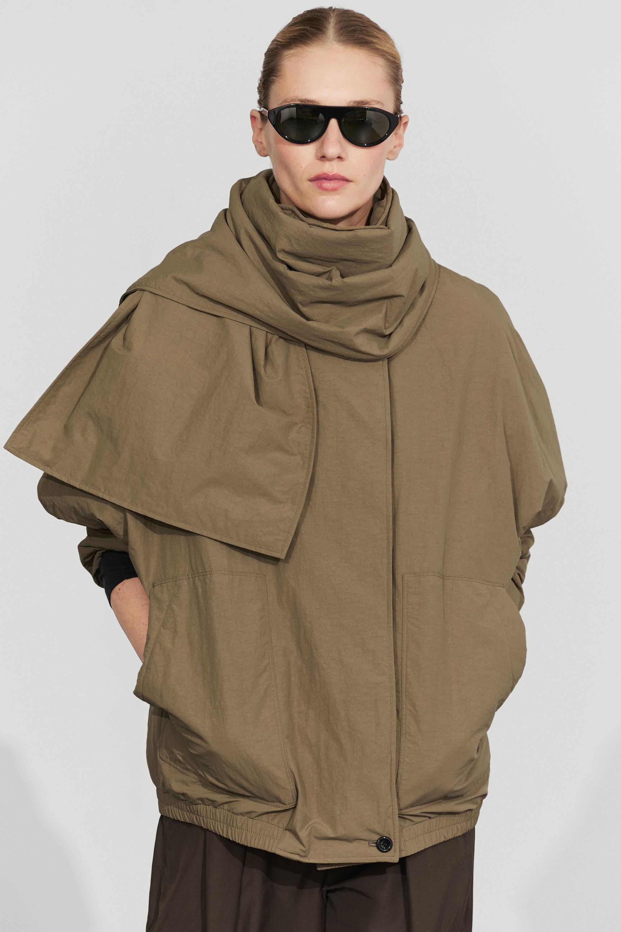Veste bomber matelassée avec écharpe
