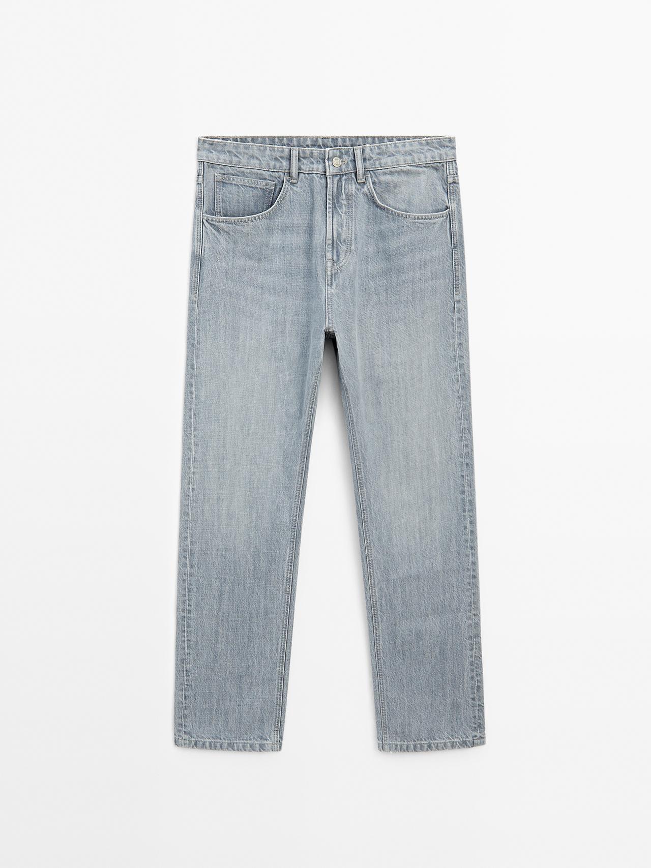 Massimo Dutti - Herre - Lette, Relaxed Fit Jeans - Grå - 29