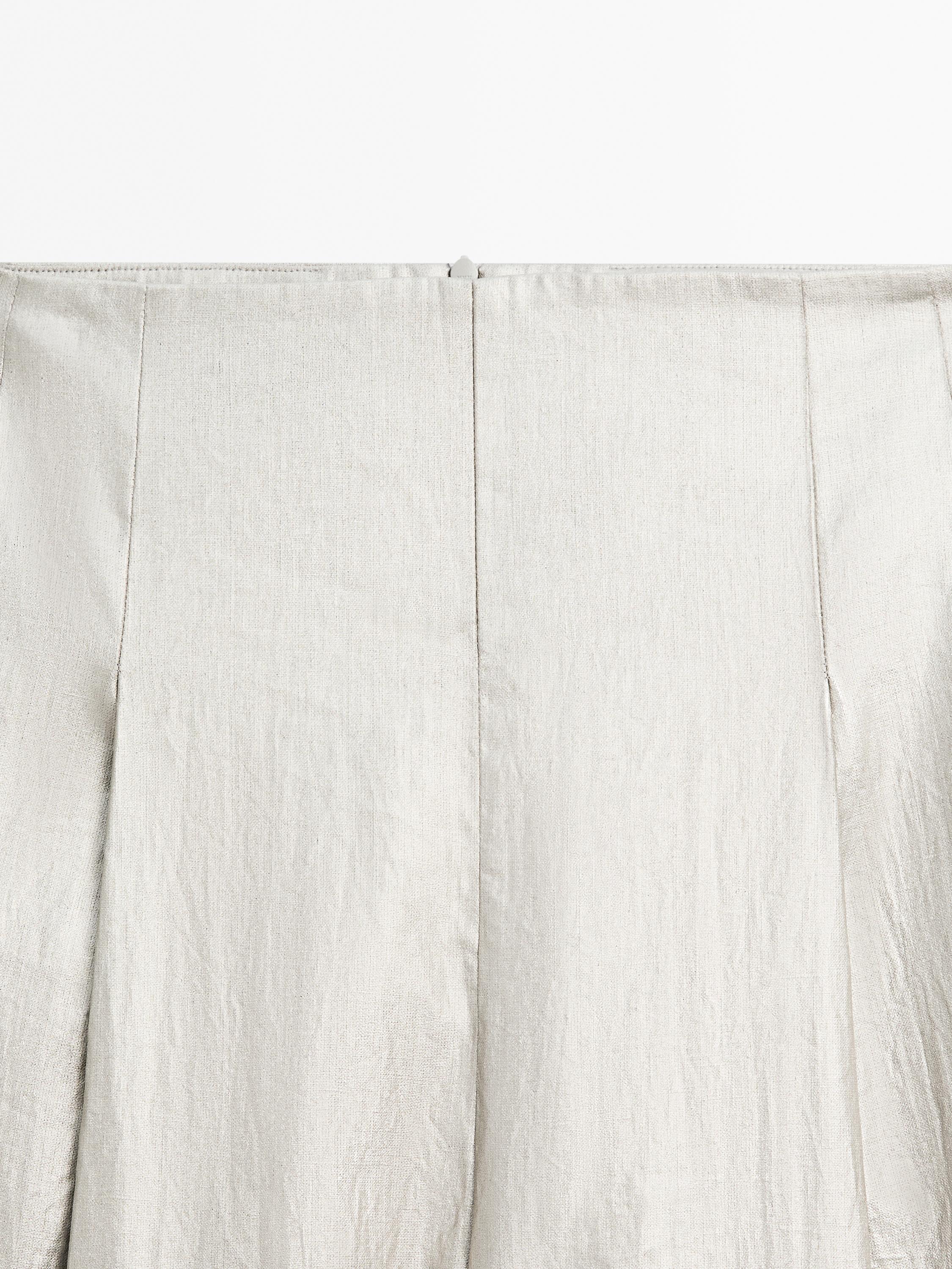 Metallichose aus Leinenmischgewebe - Studio