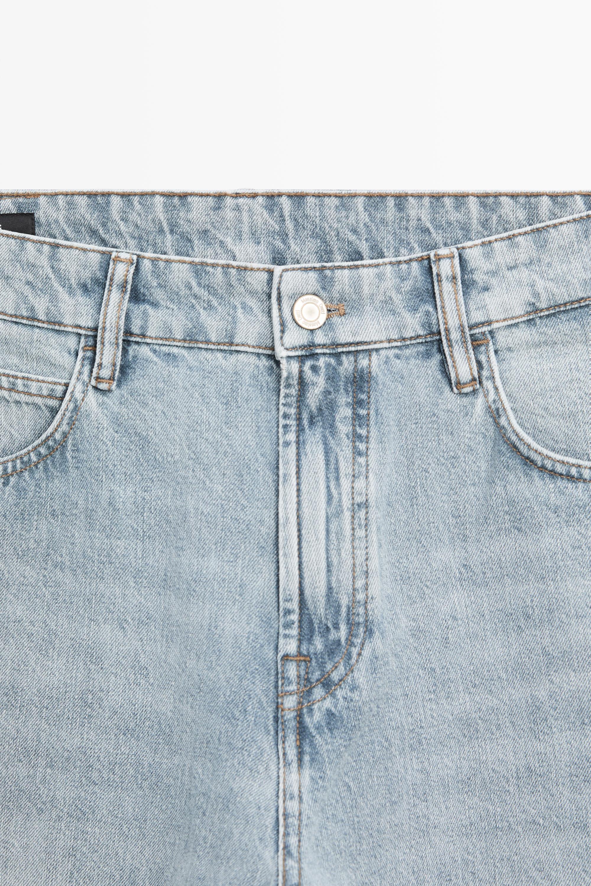 Tapered fit cotton jeans — MEDIUM BLUE