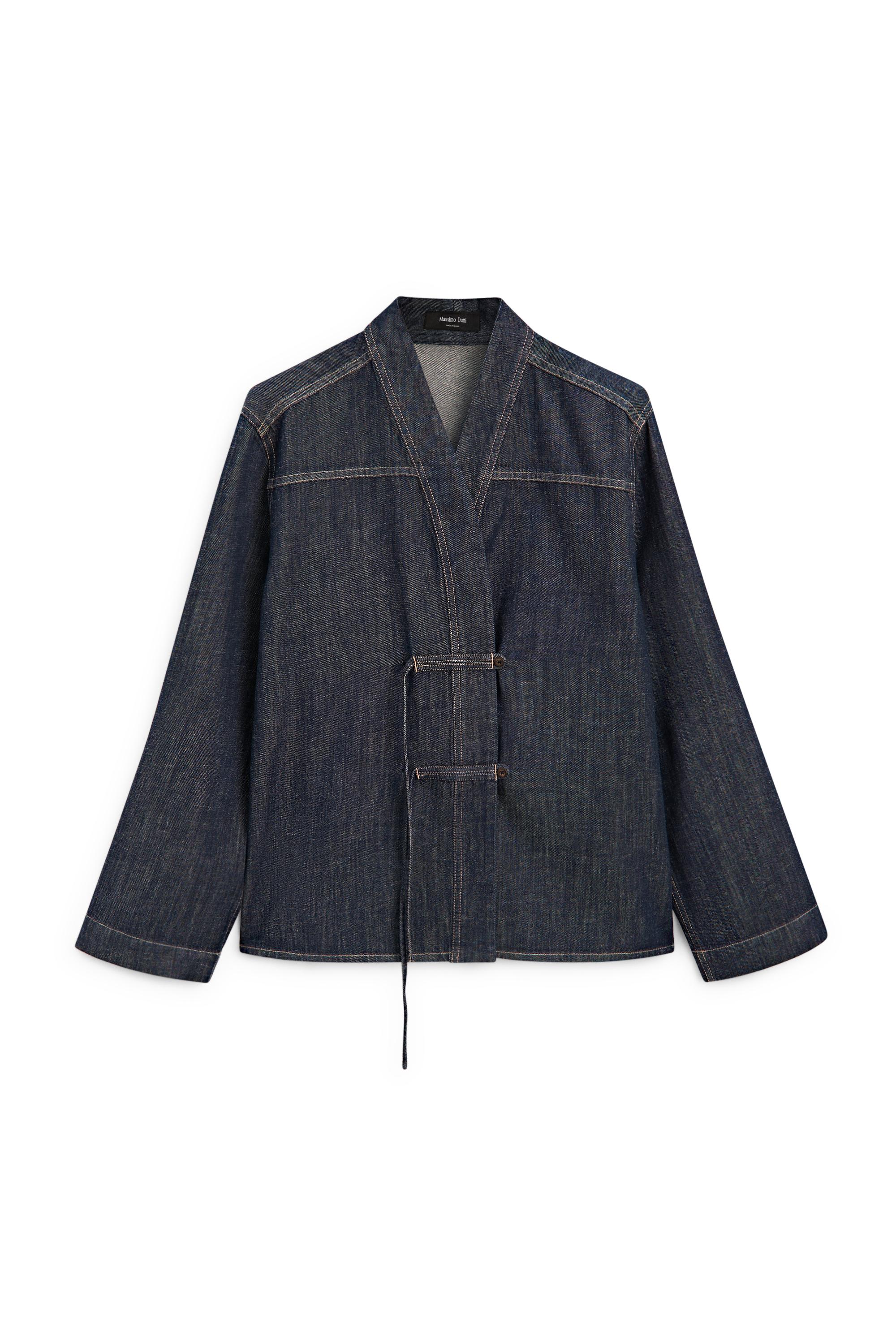 Total look denim overshirt — DARK BLUE