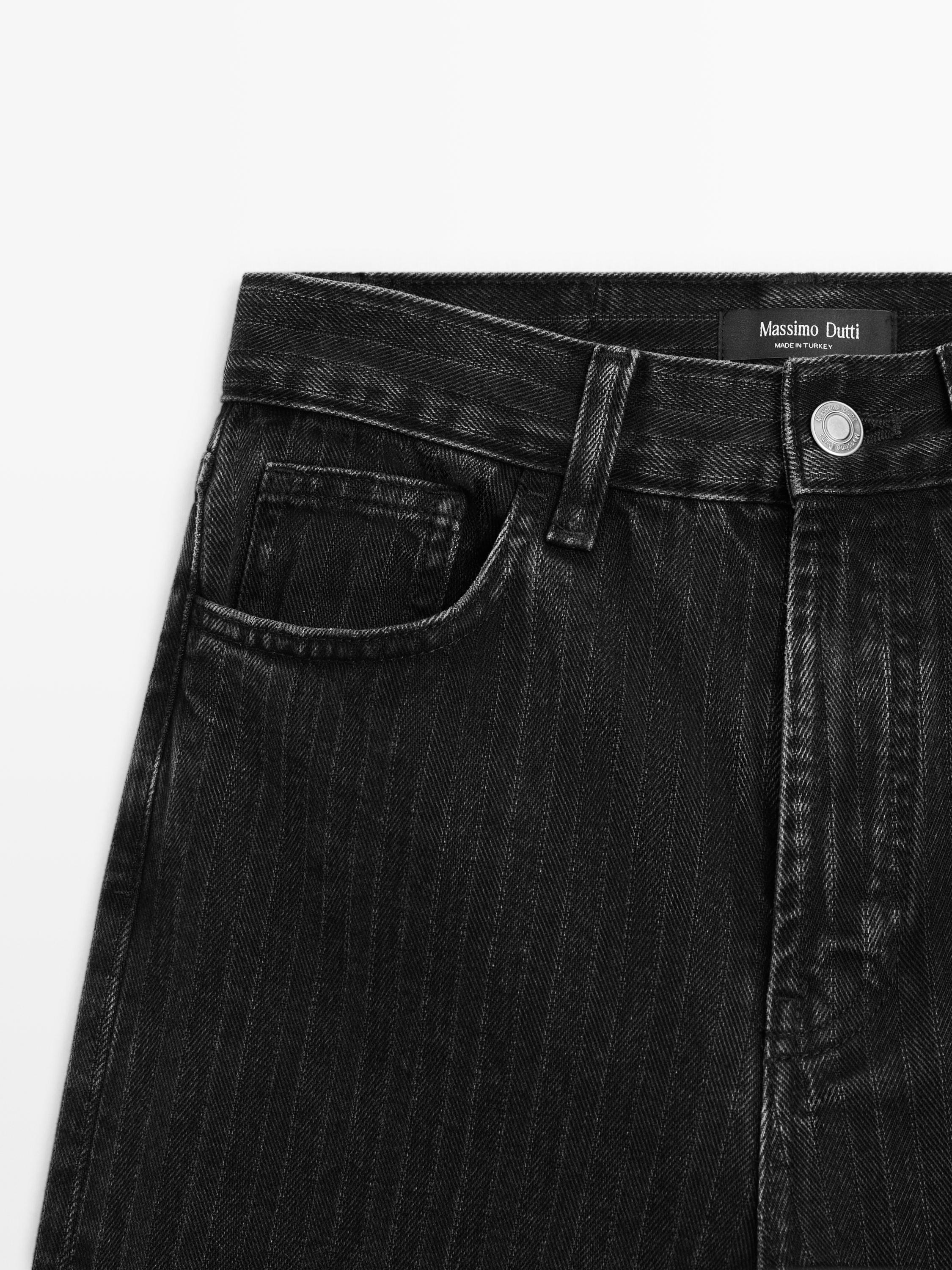 Jeans straight a vita alta