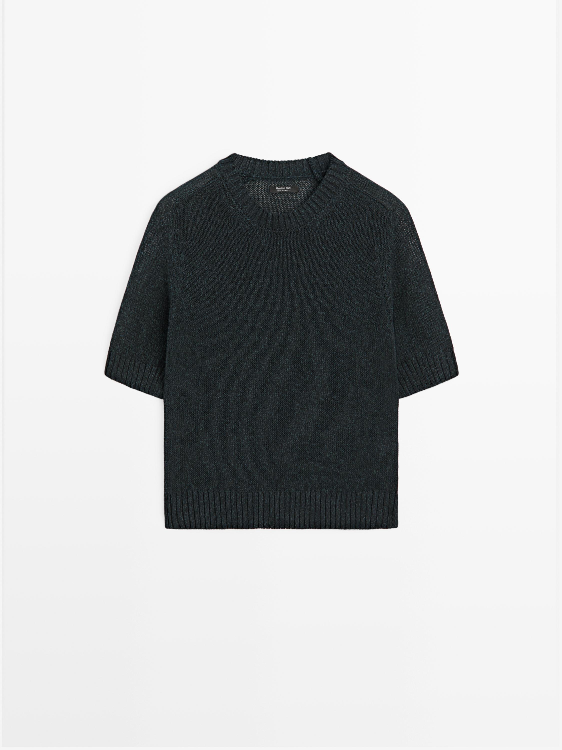 Pull en maille à manches courtes