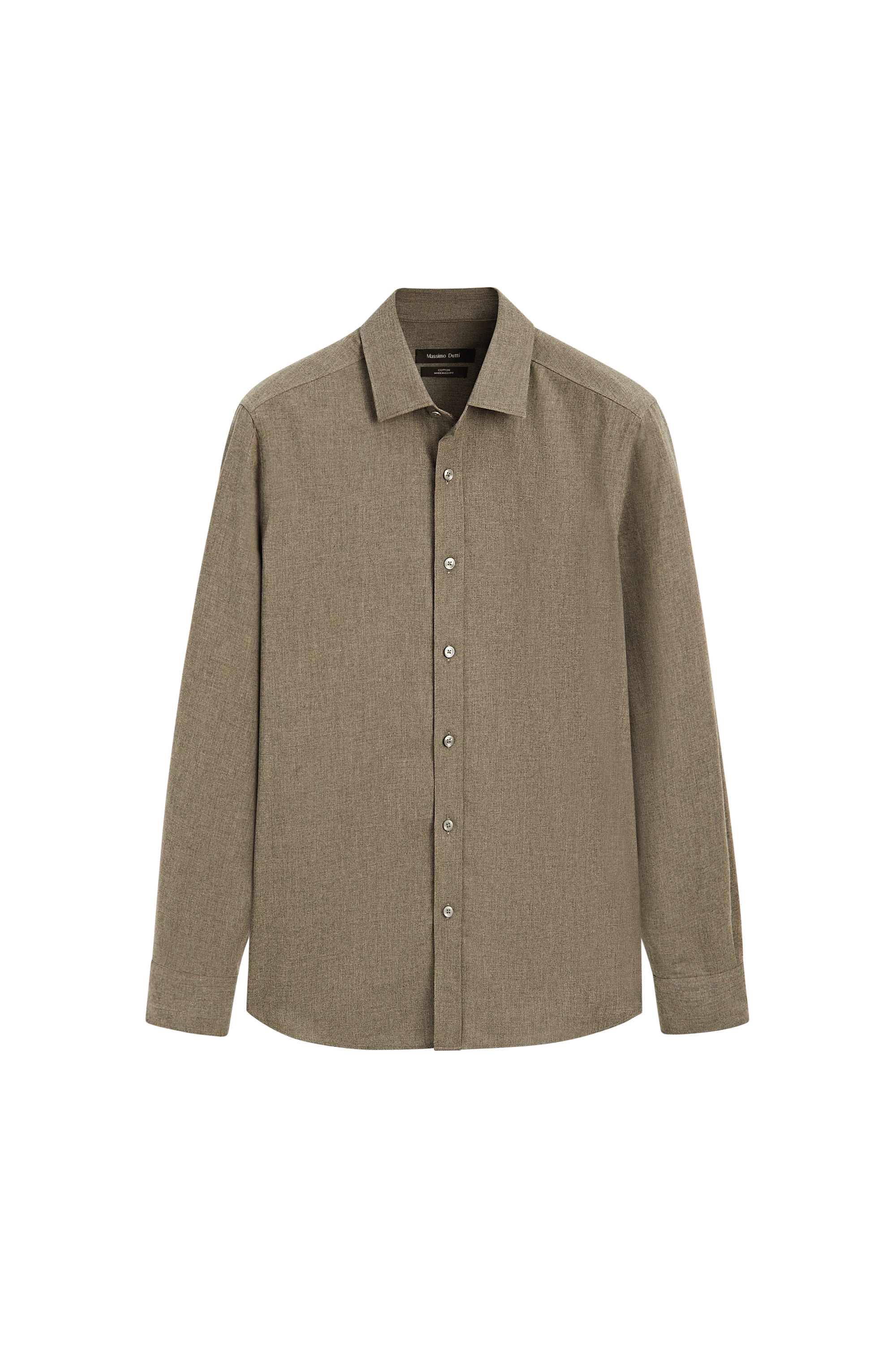 Massimo Dutti %100 Pamuklu Melanj Fitilli Regular Fit Gömlek
