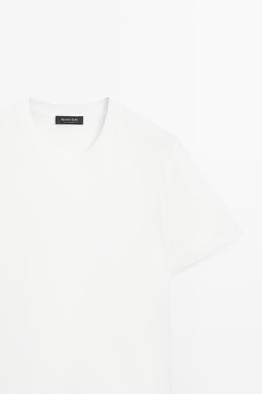 Short sleeve interlock T-shirt — Off white 4