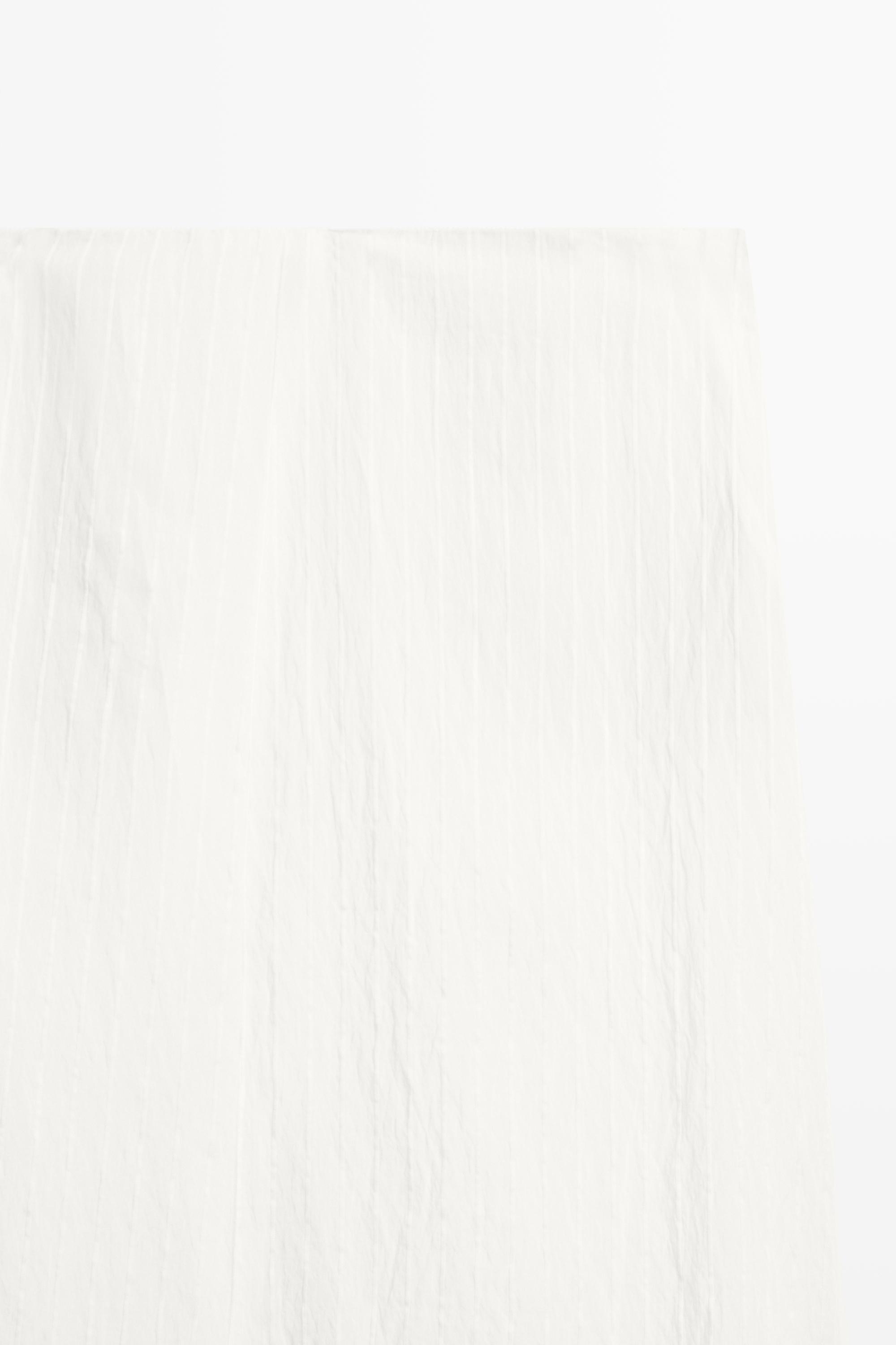 Asymmetric striped skort - STUDIO — WHITE