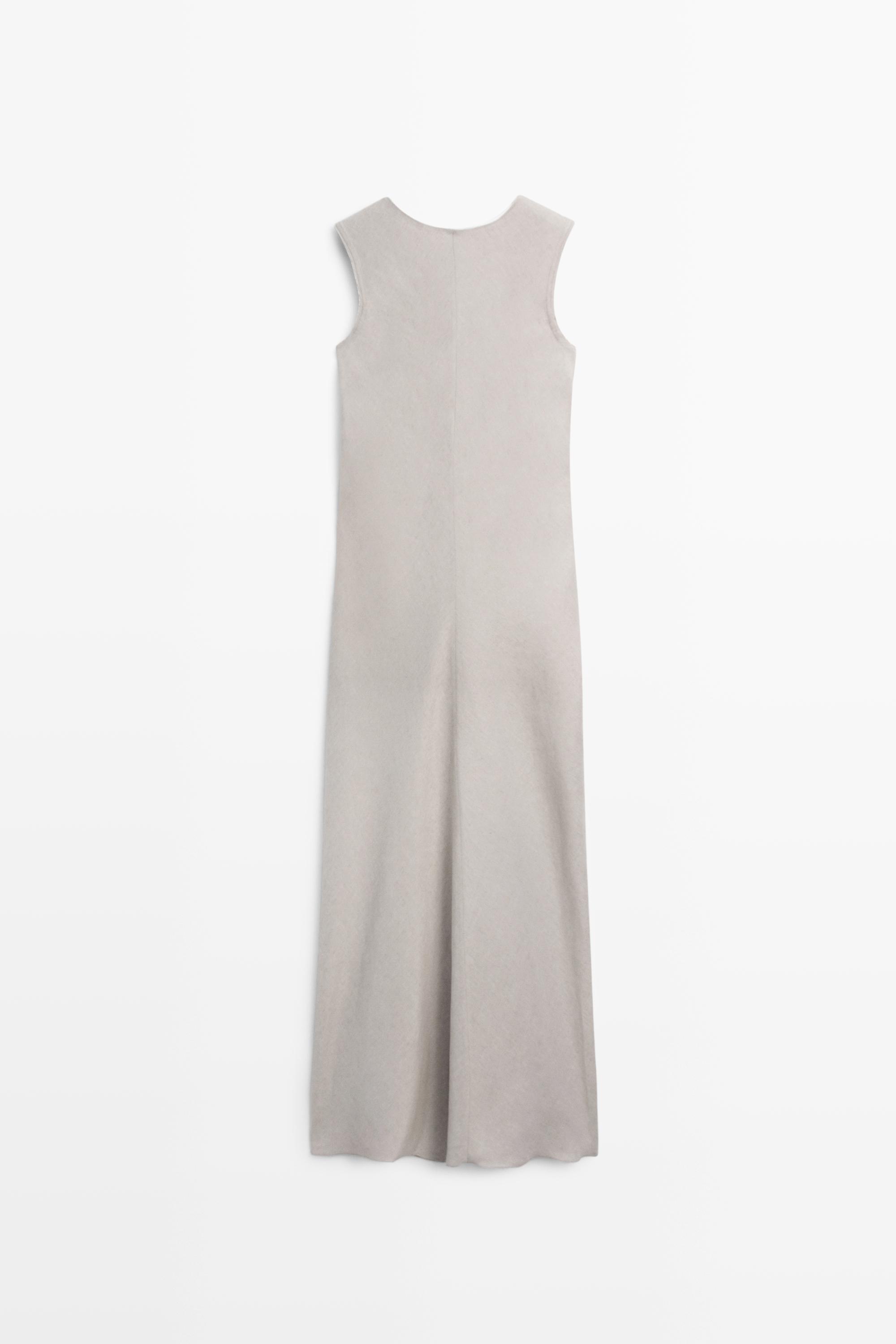 Flowing dress with ruffle detail - STUDIO — STONE