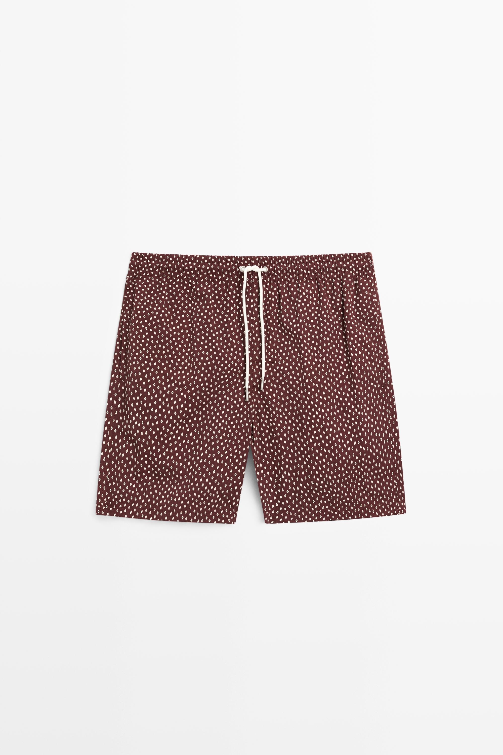 Badeshorts mit Tupfenprint