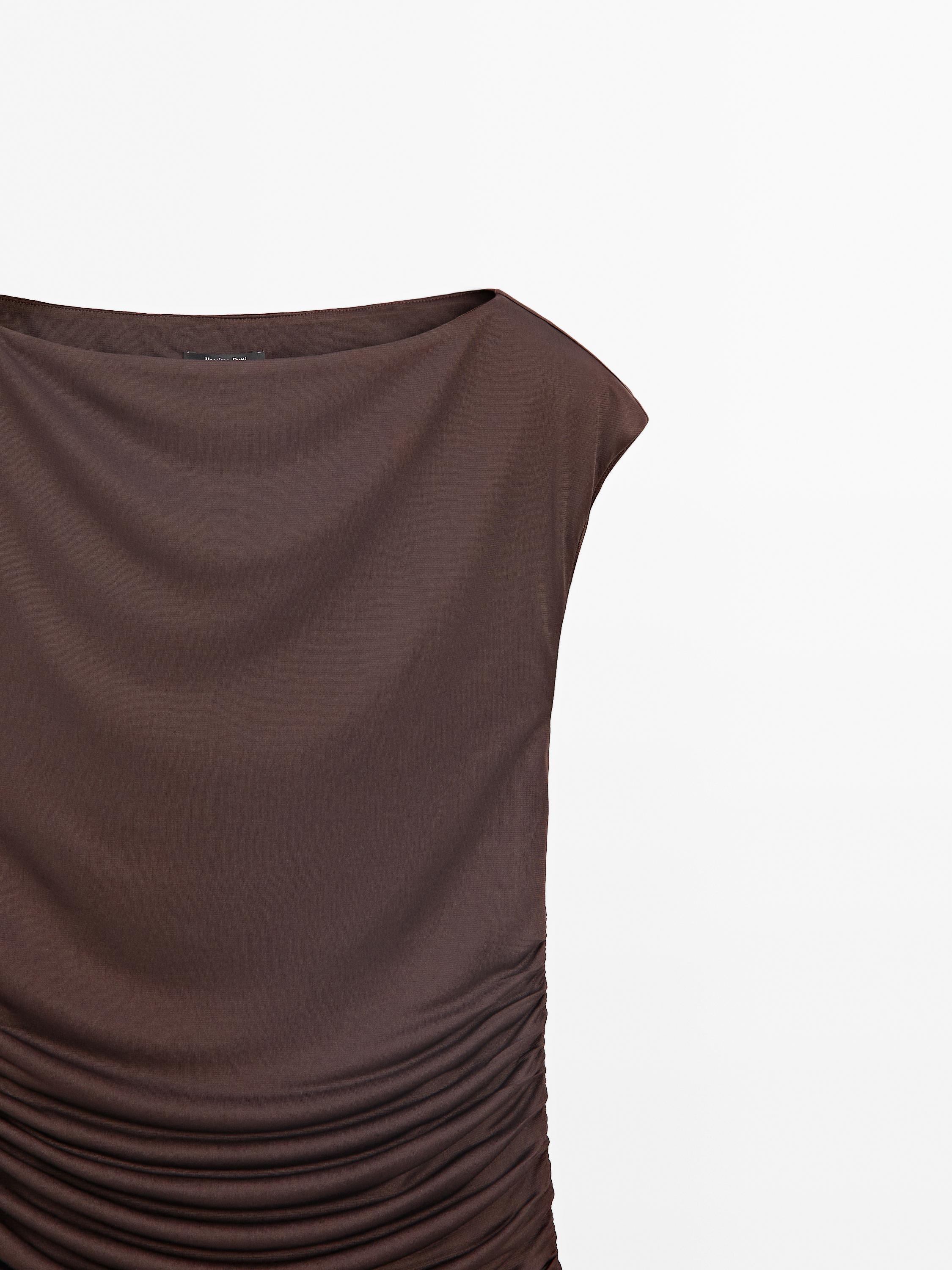 Top with draped detail