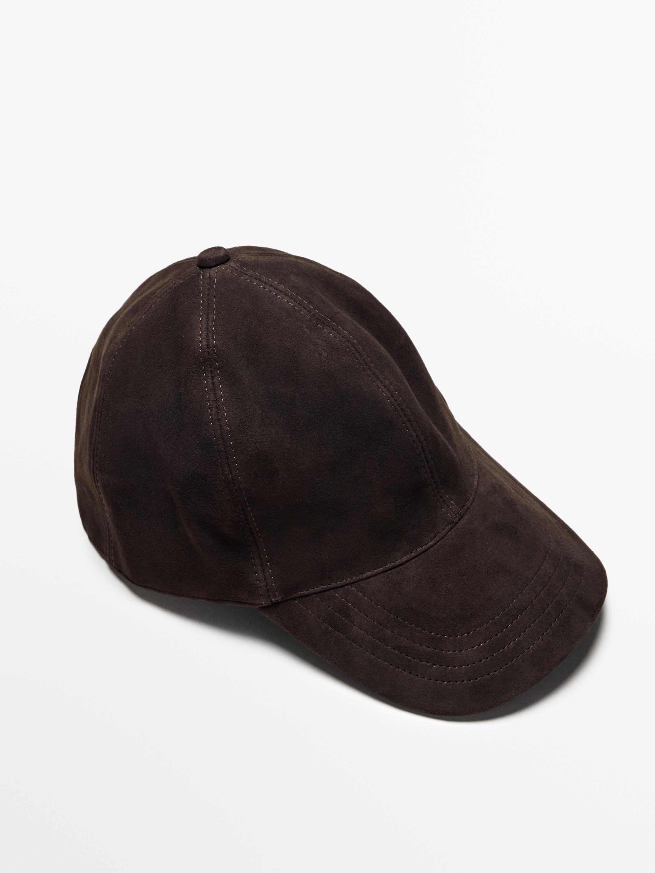 Caps i semsket skinn