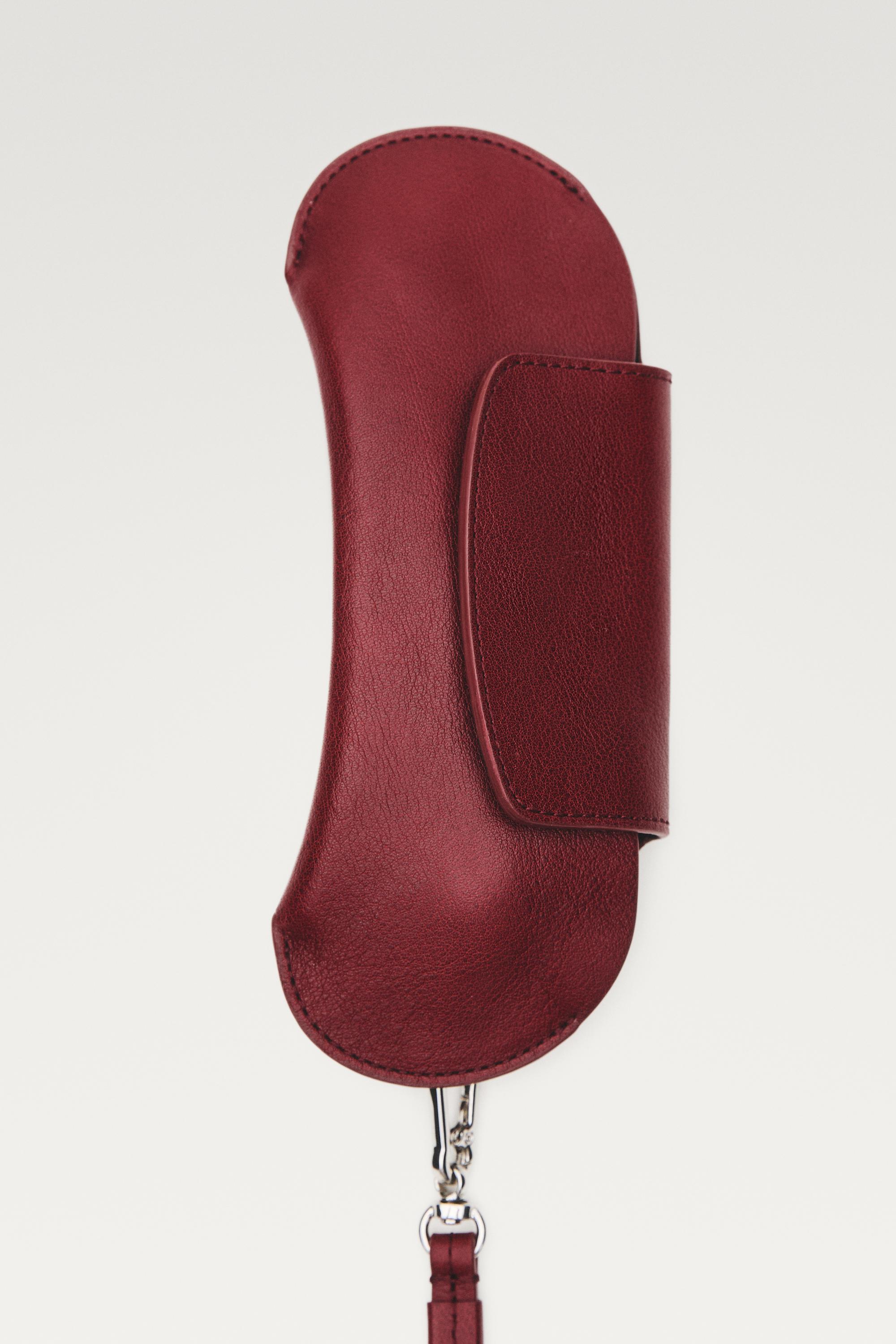 Funda de gafas piel napa textura