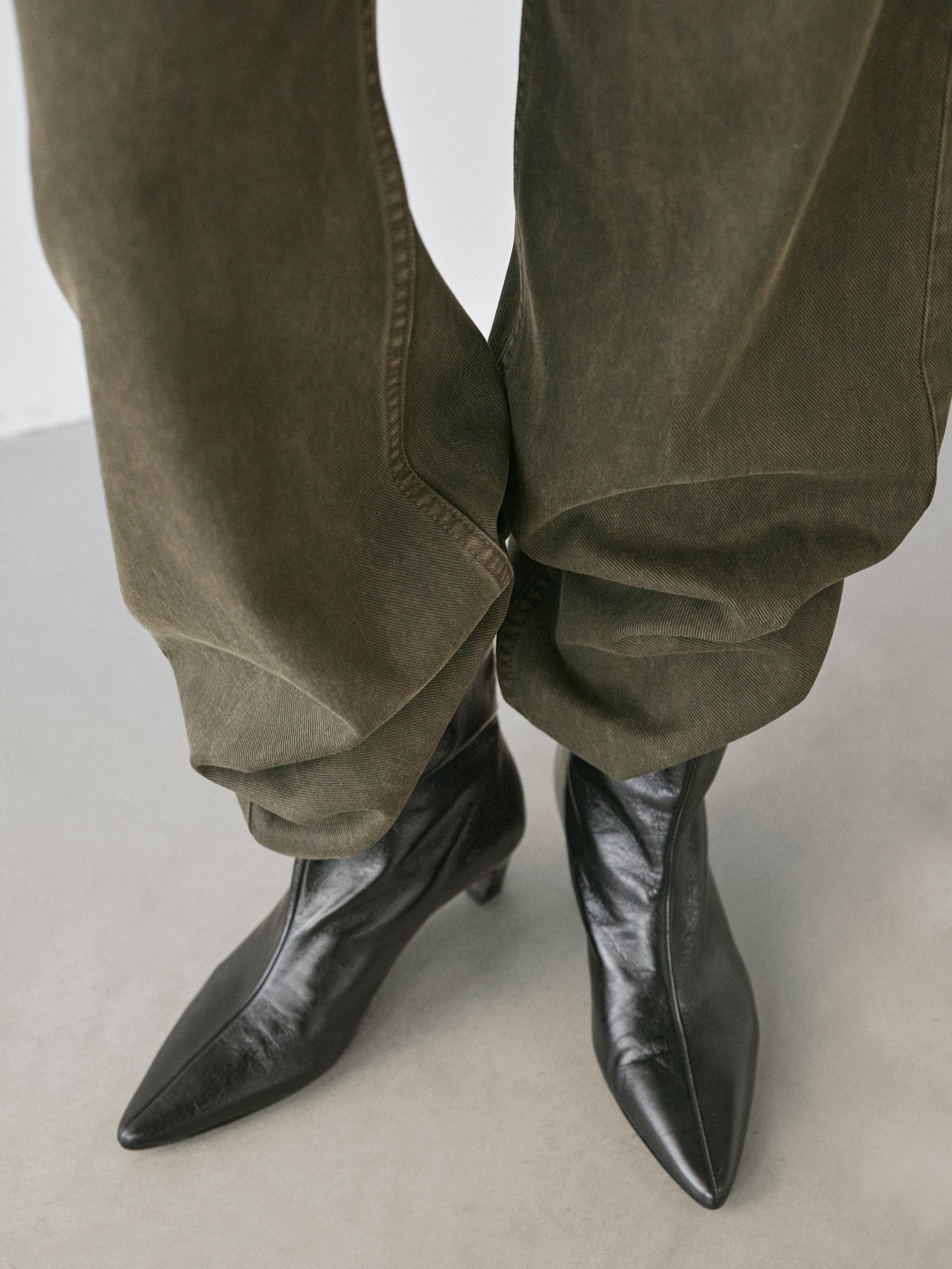 Wide-leg jeans — DARK KHAKI