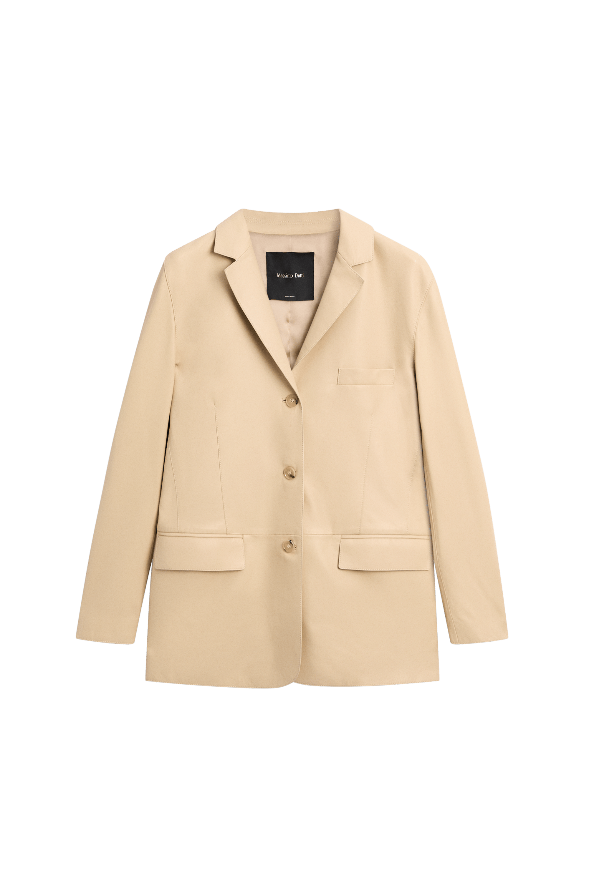 Massimo Dutti Napa deri blazer görsel 5